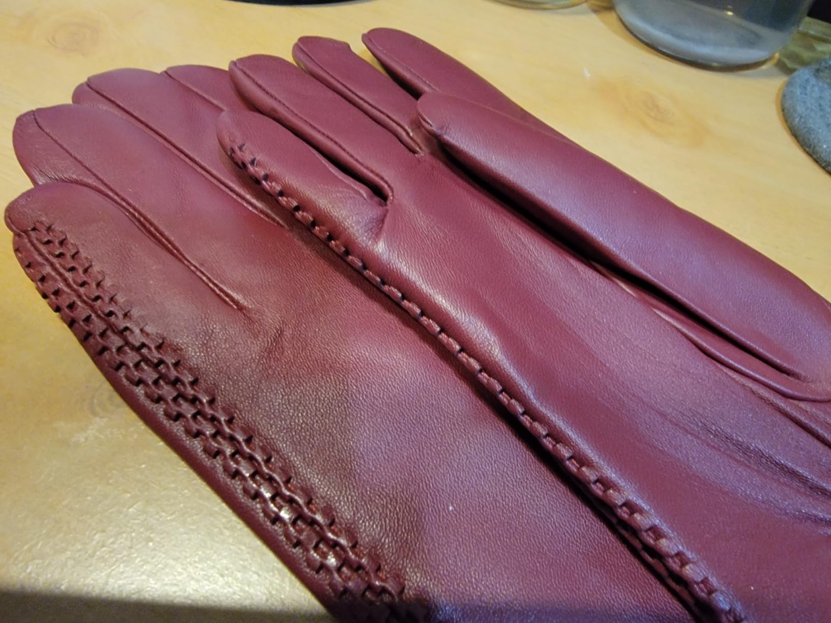 Genuine Sheepskin Leather Gloves for Women, Winter Warm Touchscreen Texting Cashmere Lined Driving Dress Gloves customer photo 1