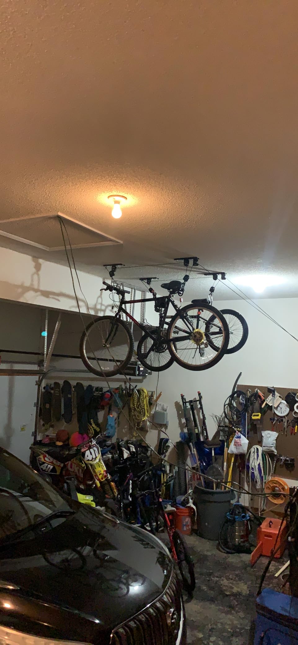 Ceiling Mount Bike Hoist Set of 2 Bike Hangers Pulley System customer photo 2