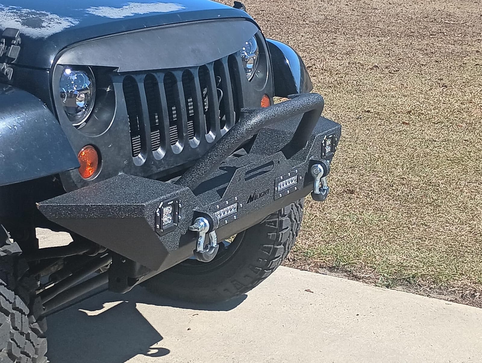Nilight Front Bumper Compatible for 2007-2018 Jeep Wrangler JK/JKU Rock Crawler Winch Plate customer photo 2