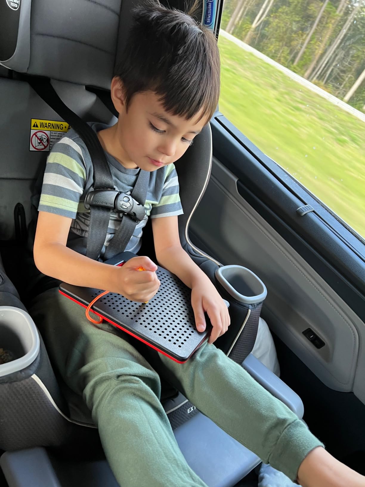 Magnetic Drawing Board for Kids & Toddlers, Airplane & Car Ride Activities | Magnetic Tablet Toy with Beads & Stylus Pen, Travel Toys for Toddlers, Road Trip & Flight Activity, Gift for Boys & Girls customer photo 2