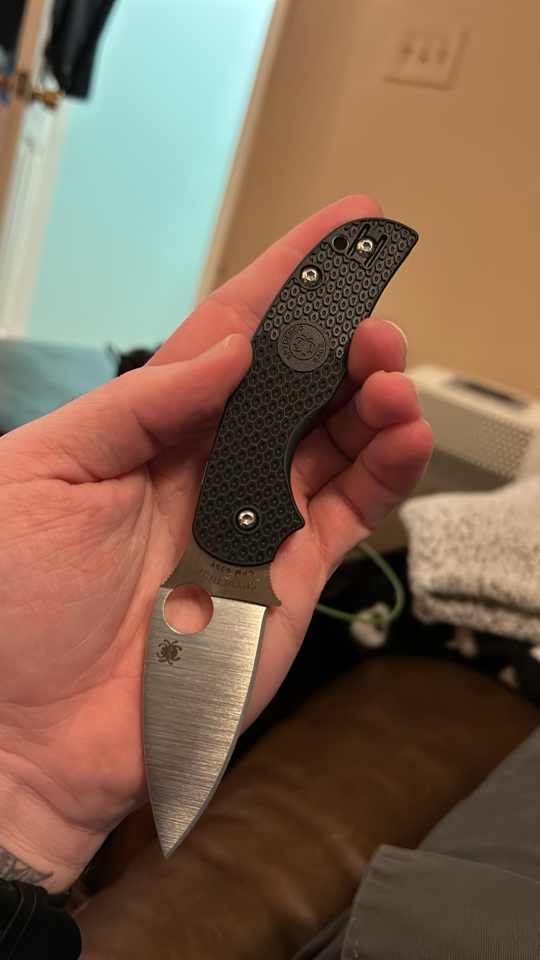 Spyderco Sage 5 Lightweight Folding Pocket Knife, PlainEdge, 3