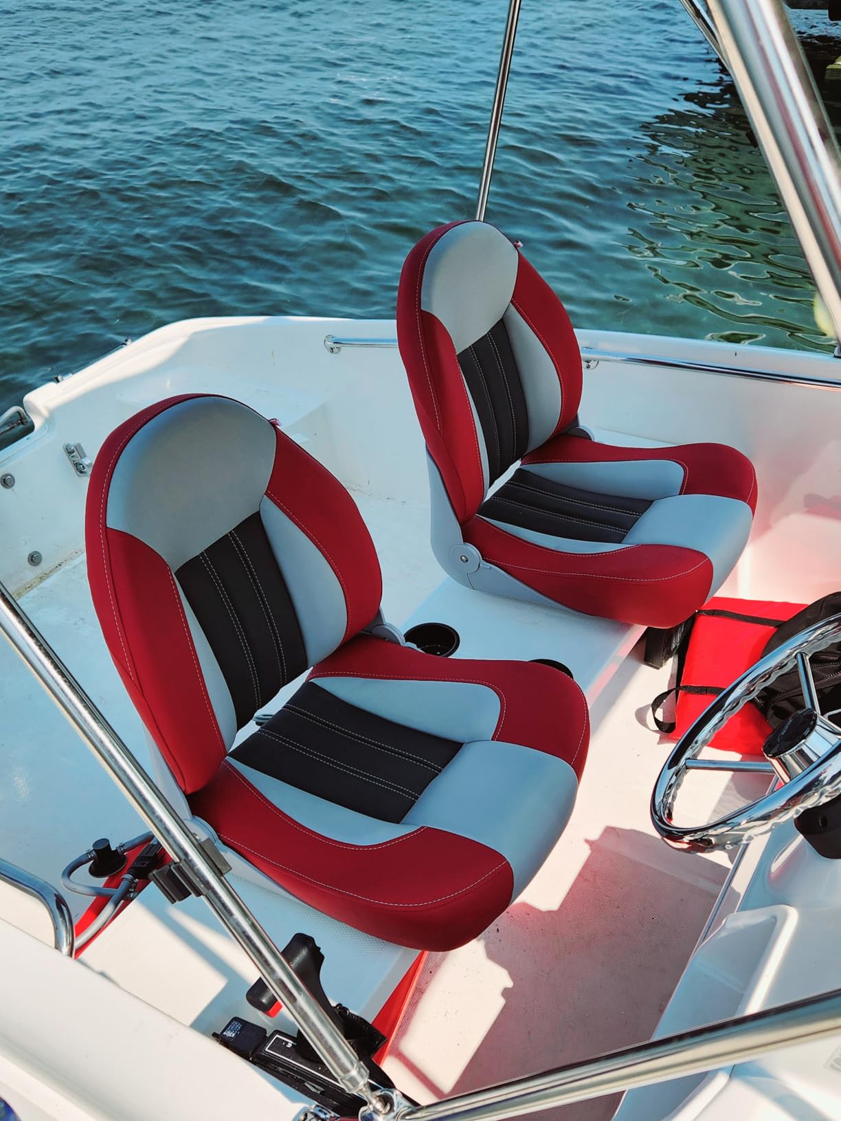 Tempress ProBax Orthopedic Folding High Back Boat Seat (Black/Charcoal/Carbon) customer photo 2