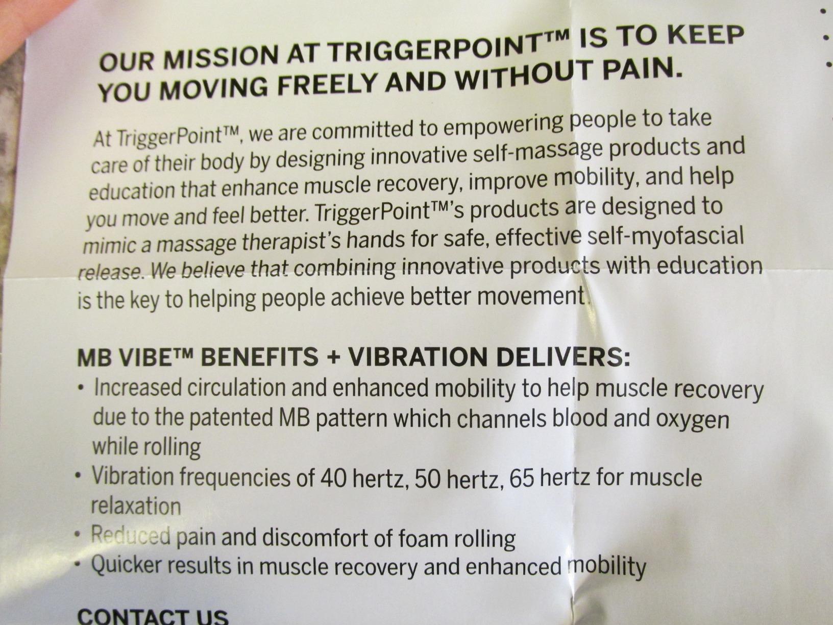 TRIGGERPOINT Trigger Point Performance MB Vibe 3-Speed Vibrating Massage Ball customer photo 2