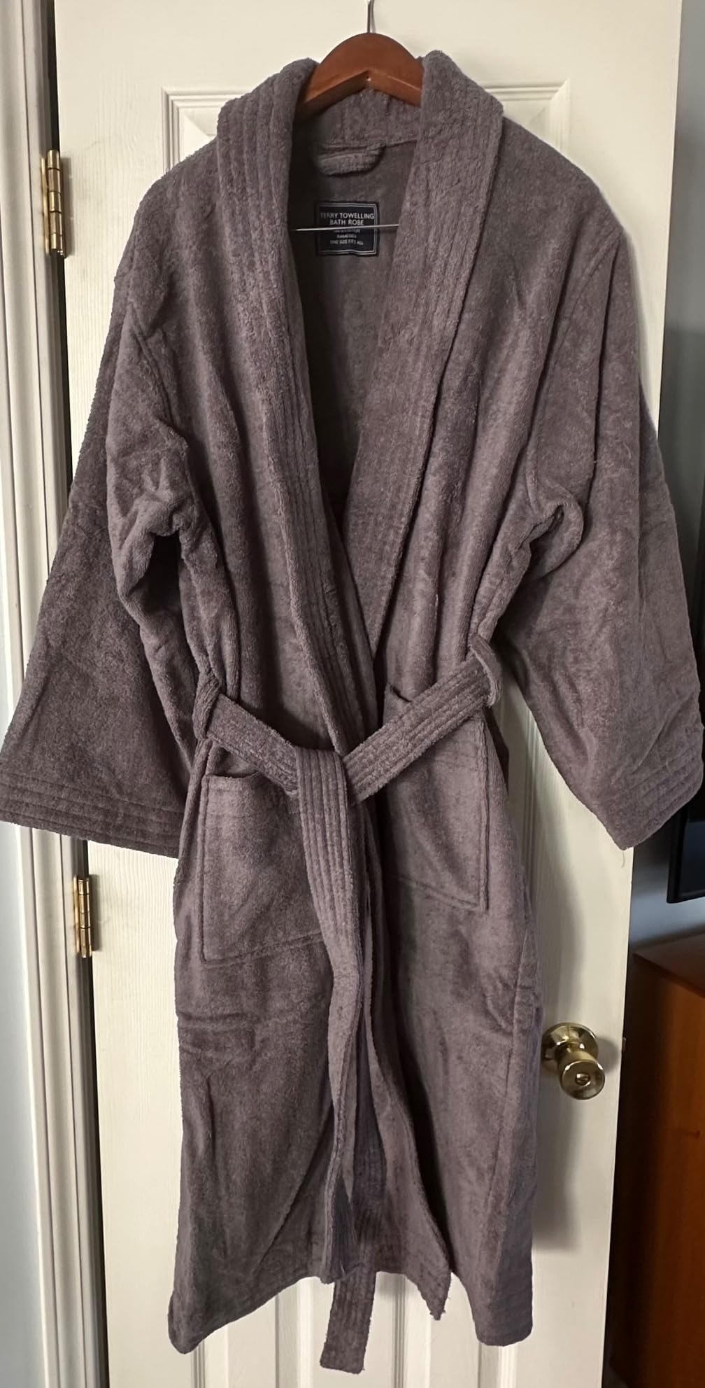 Bathrobe Mens, Premium Thick Terry Cloth Bathrobe, Towel Bath robe Long-Staple Combed Men's Cotton Robe customer photo 2