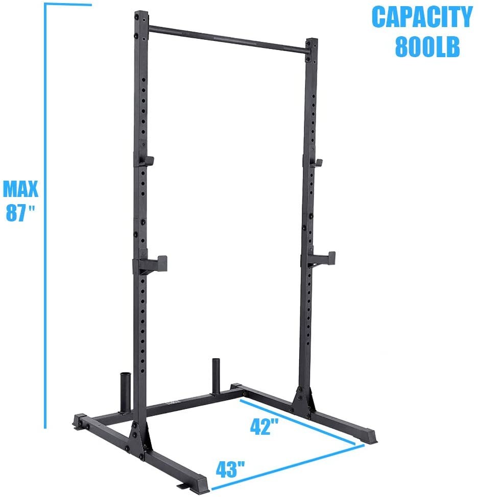 800LB Capacity Squat Rack with Pull Up Bar, Adjustable Power Cage, Home Gym customer photo 2