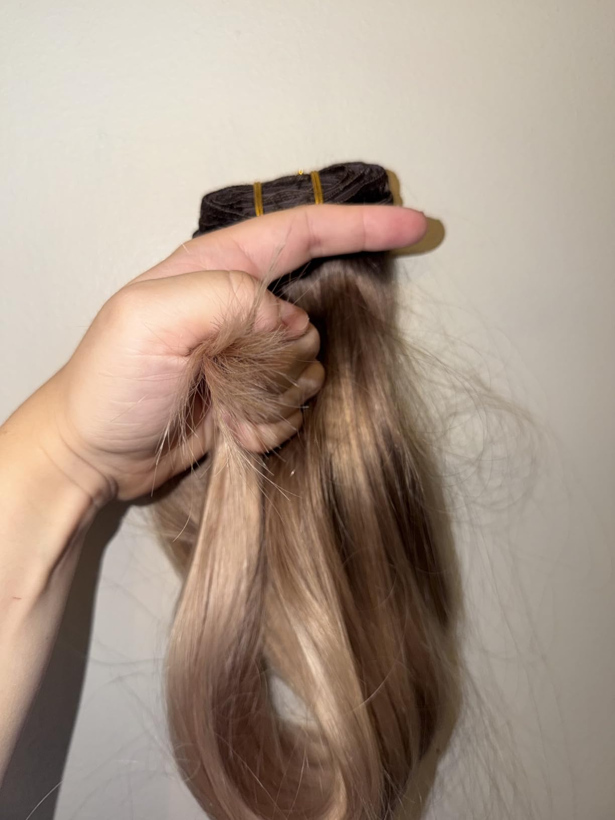 LaaVoo Clip in Hair Extensions Real Human Hair Blonde Extensions | 18 Inch Soft Natural Looking Extensions for Women Add Length & Volume Easy Application and Removal 80g 5Pcs customer photo 2