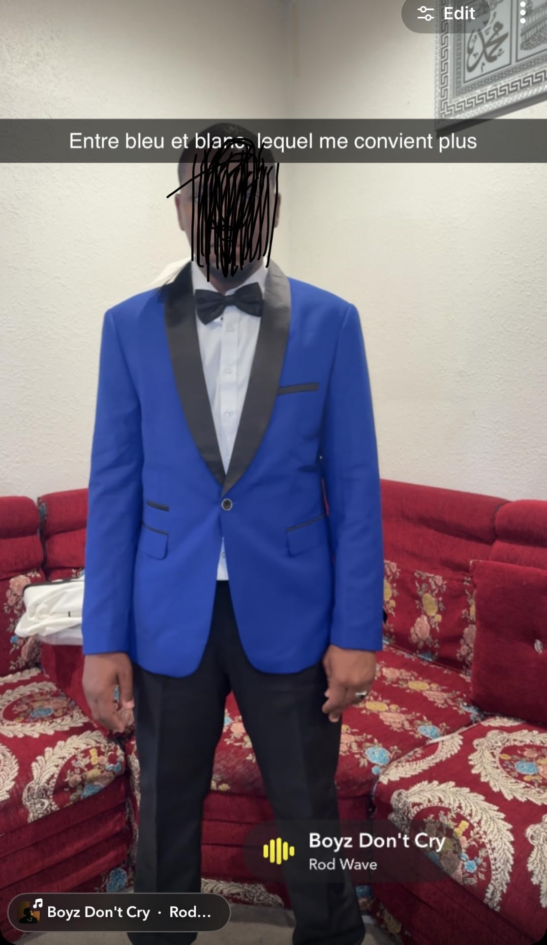 MY'S Men's 3 Piece Tuxedo Set with Tie, Shawl Lapel Suit Blazer Vest Pants customer photo 1