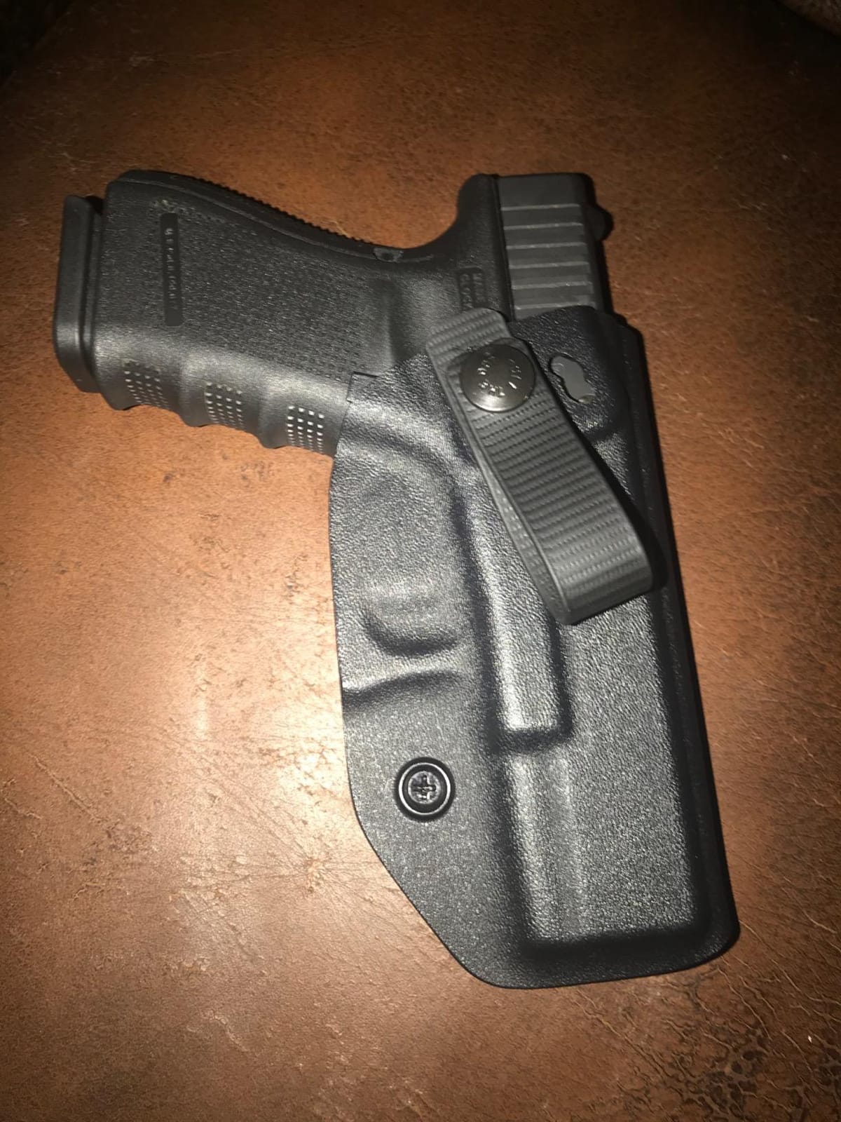 POLE.CRAFT IWB Kydex Holster Custom Fit: Glock 19 19X 25 44 45 (Gen 1 2 3 4 5) & Glock 23 32 (Gen 3 4) - Inside Waistband Carry - Adj. Cant Retention customer photo 2