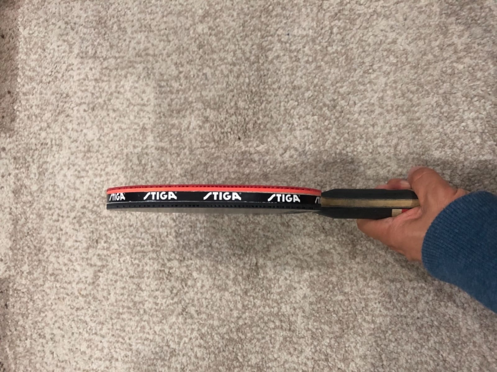 STIGA Pro Carbon + Raptor Performance-Level Table Tennis Rackets with Carbon Technology for Tournament Play - 7-ply Blade with Flared Handles - 2mm Sponge for Enhanced Control and Speed customer photo 1