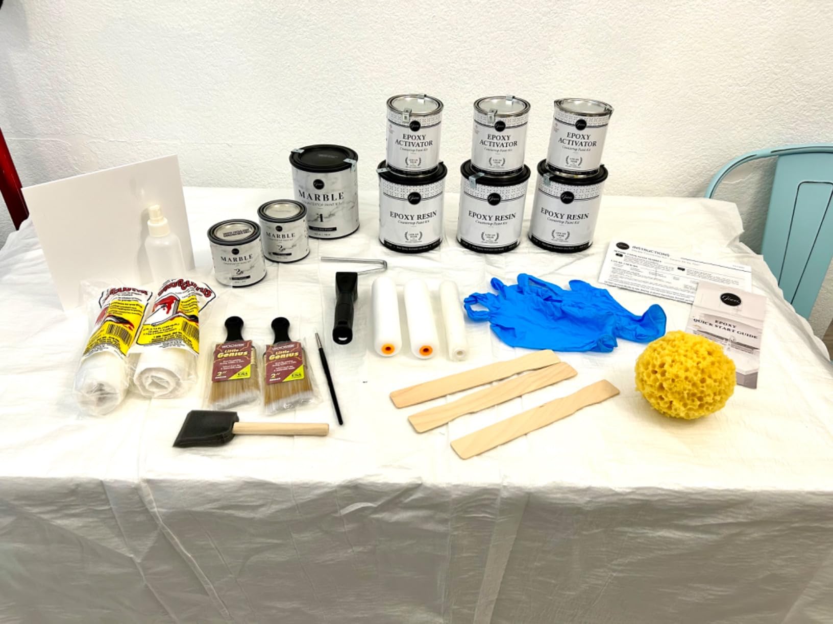 Giani Marble Easy Epoxy Countertop Paint Kit (Carrara White) customer photo 2