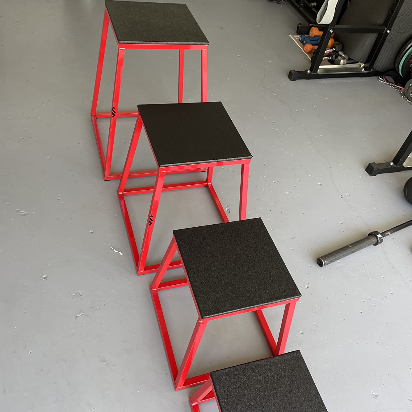 JFIT Plyometric Boxes - Made in Taiwan NO Assembly Required Single - Height Box Set and Adjustable Box Options Plyometric Platform and Jumping Agility Box for Training Conditioning Strength Training customer photo 1
