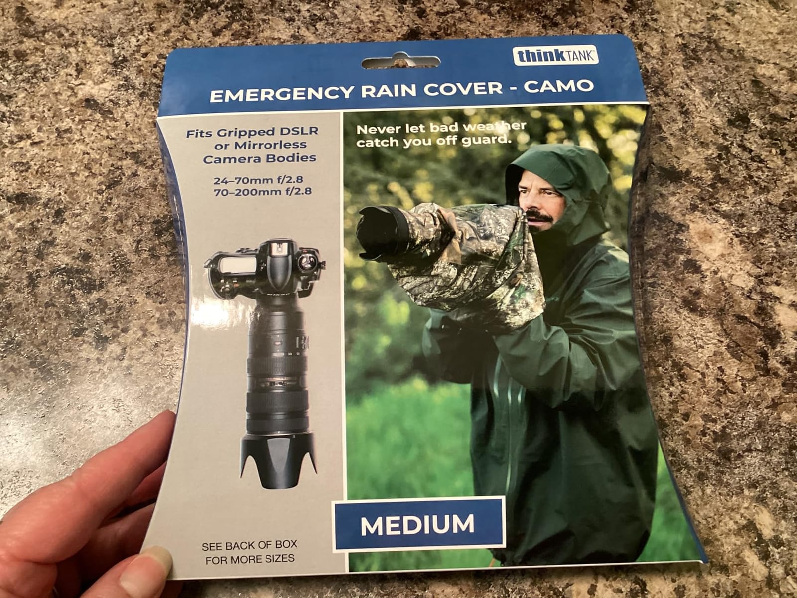 Think Tank Emergency Rain Covers for DSLR and Mirrorless Cameras with 300-600mm f/4 Lens - Large (Black) customer photo 2