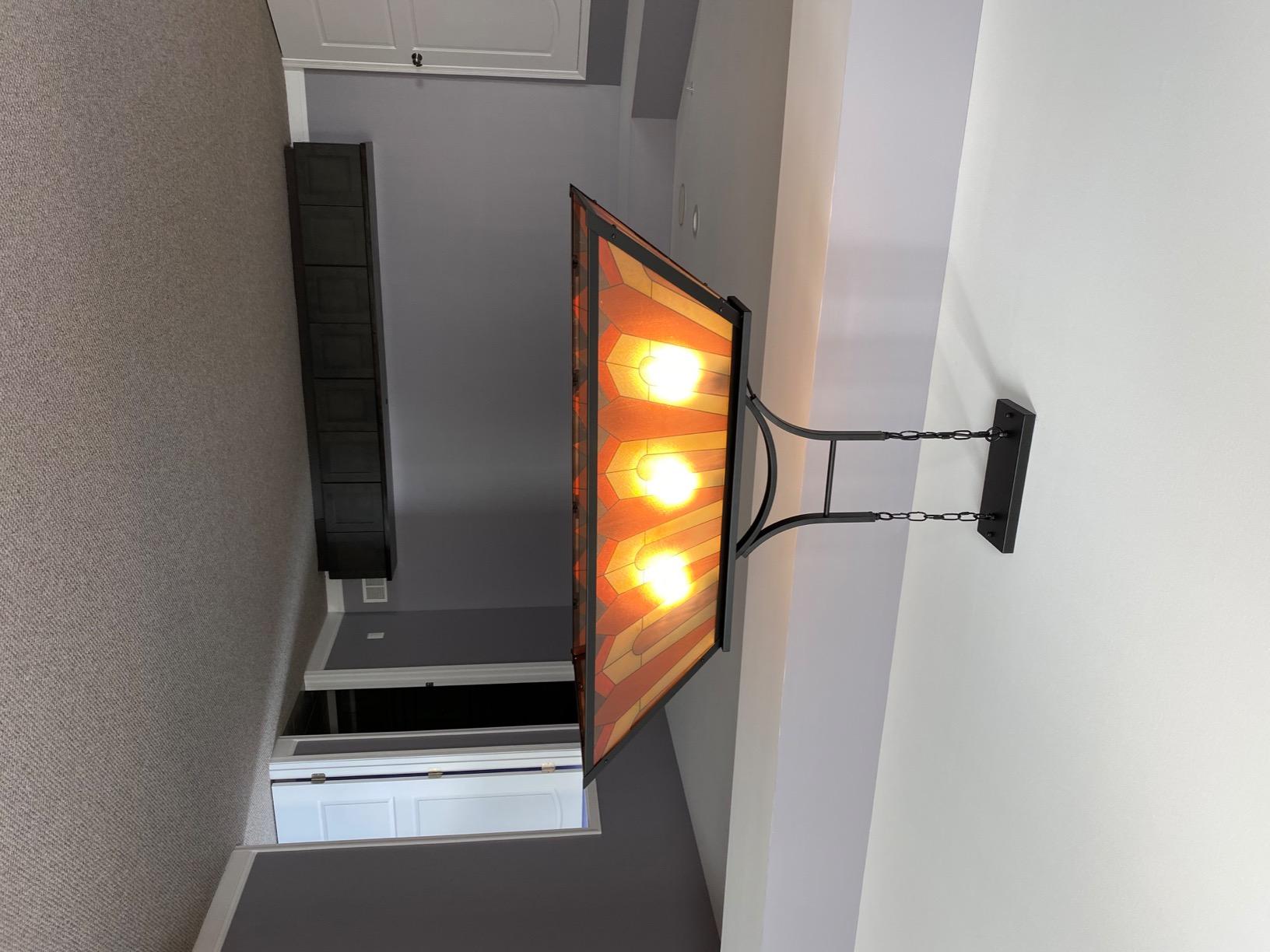Wellmet Tiffany Style Pool Table Lamp Hanging, Billiards Light for Game Room 7' 8' 9' Pool Table, 3-Light Vintage Chandelier Lighting Fixture for Snooker Man Cave Club Kitchen Island Bar customer photo 1