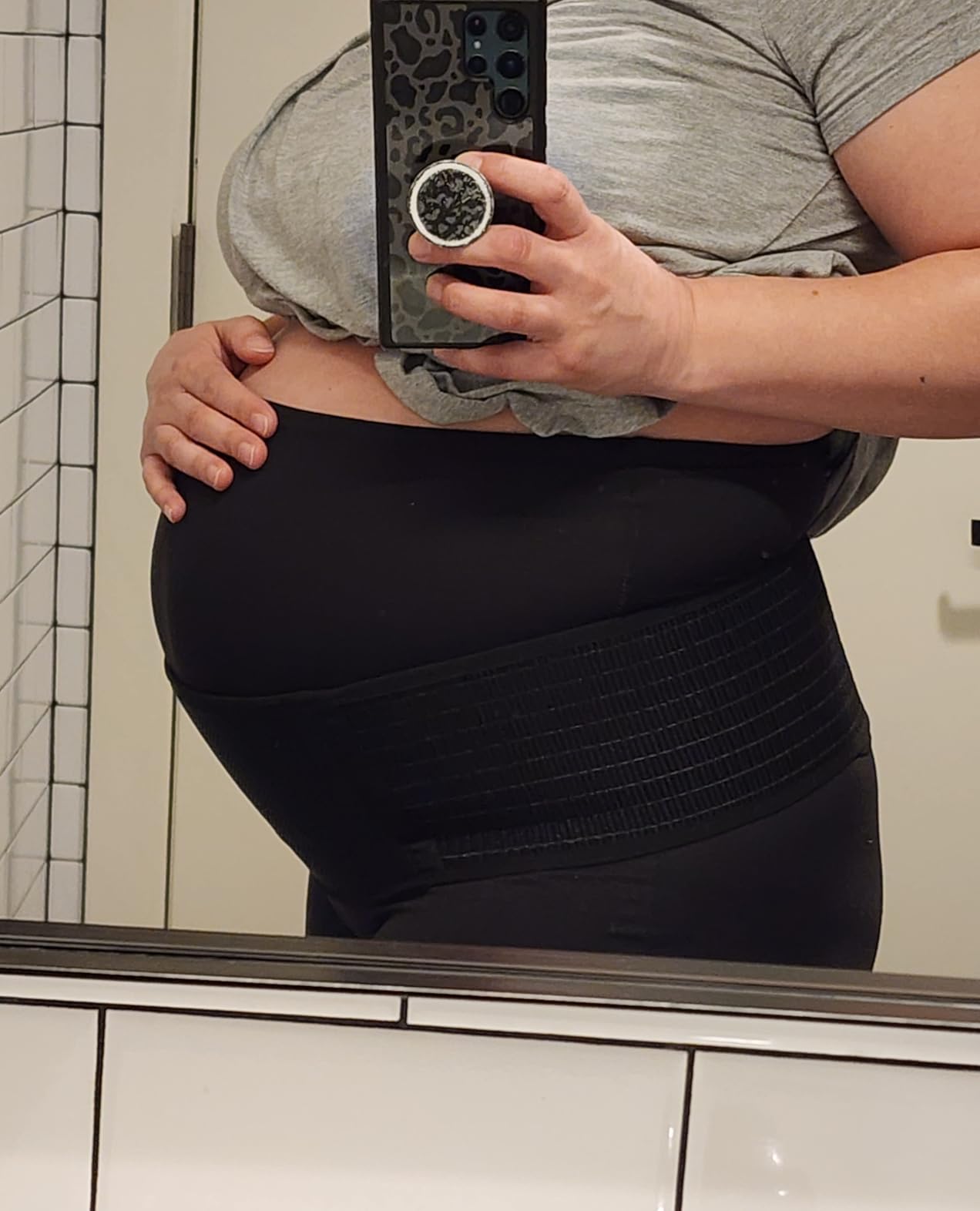 KeaBabies Pregnancy Belly Bands for Pregnant Women, 1pk (Classic Ivory, M/L) | Soft, Breathable, Maternity Belly Support Band, Easy Adjustable Maternity Belt for Back, Pelvic Support, Comfortable customer photo 1