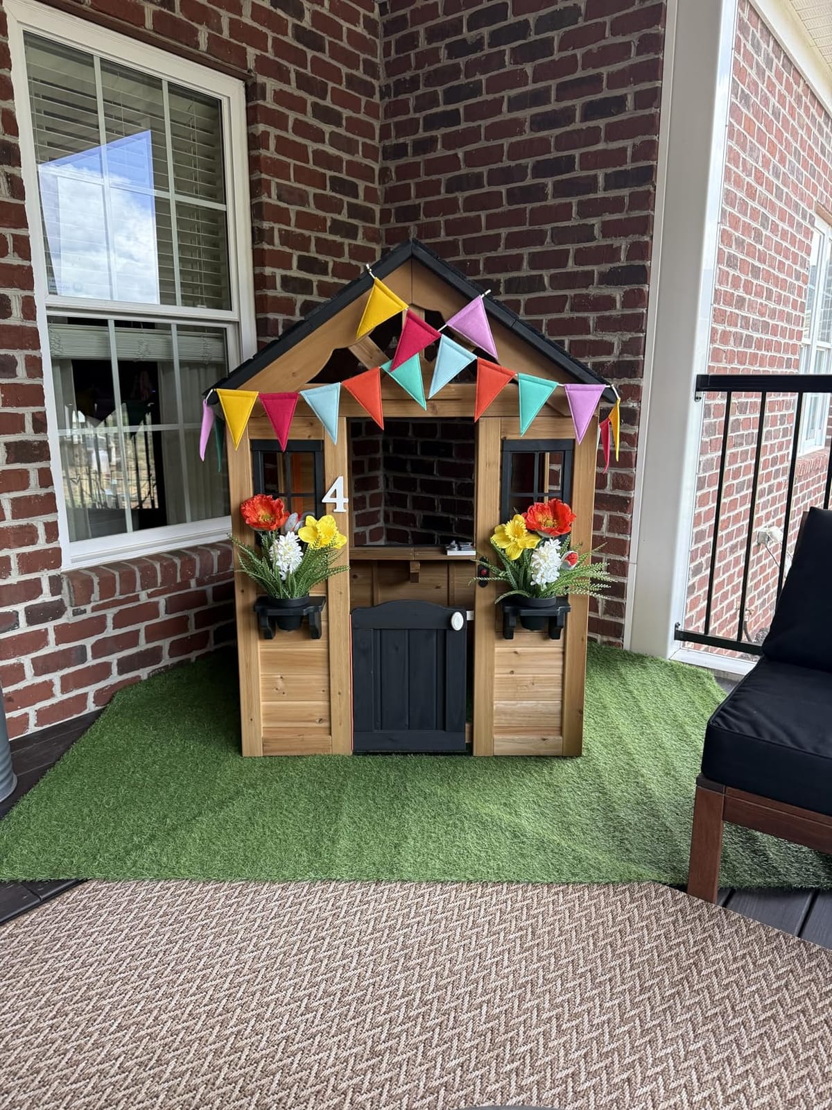 Backyard Discovery Sweetwater Cedar Wooden Kids Playhouse Cottage with Play Kitchen, Snack Bar, Half Door, Working Doorbell customer photo 1
