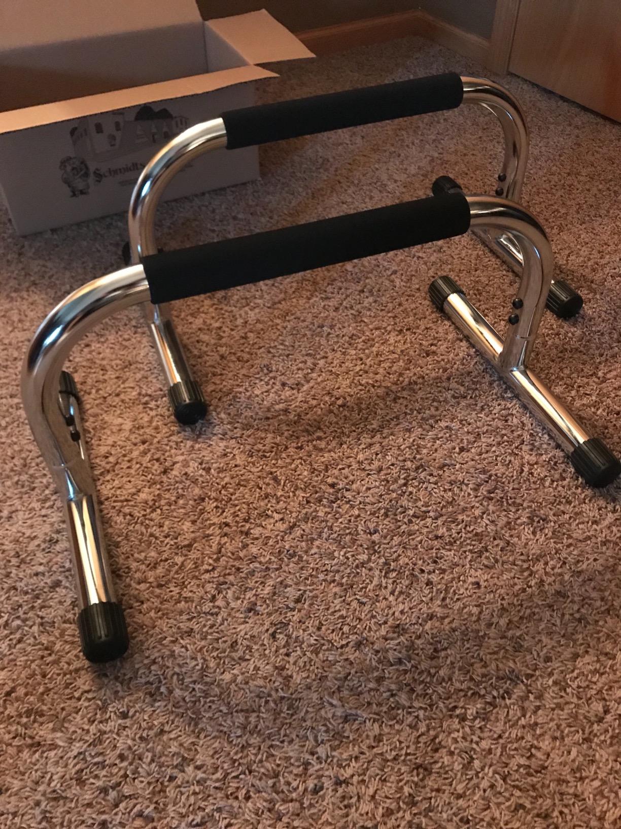 Lebert Fitness Parallette Push Up Bars Dip Station Stand - Perfect for Home and Garage Gym Exercise Equipment - Gymnastics, Calisthenics, Strength Training Parallel Bars for Men and Women customer photo 2