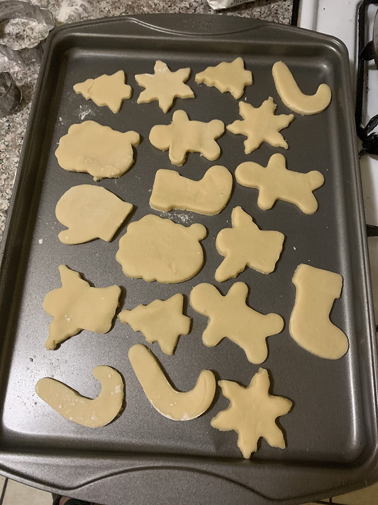 Christmas Cookie Cutters, 8Pcs Winter Holiday Cookie Cutter Set, Stainless Steel Metal Cutter with Gingerbread Men, Christmas Tree, Snowflake, Candy Cane, Angel, Santa Face, Stocking, Mitten customer photo 2