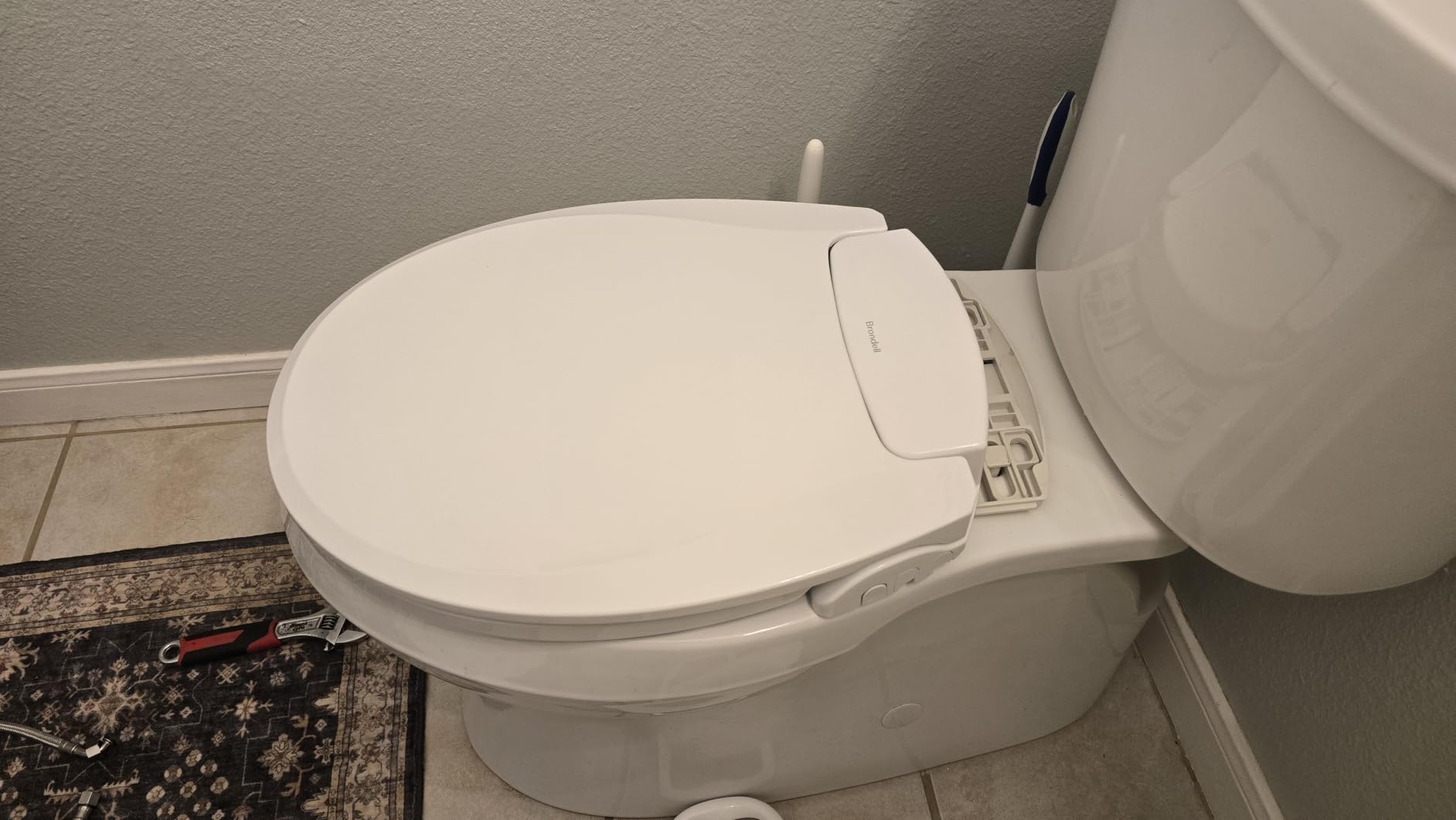 Brondell Bidet Toilet Seat Non-Electric Swash Ecoseat, Fits Elongated Toilets, White - Dual Nozzle System, Ambient Water Temperature - Bidet with Easy Installation customer photo 1