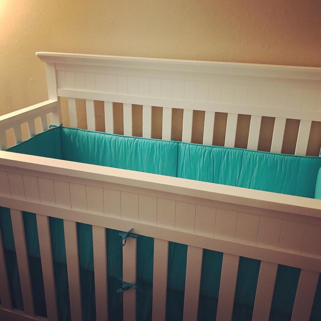 Dream On Me Harbor 4-in-1 Convertible Mini Baby Crib - Pebble Gray | Small Crib with 3 Heights, Converts to Twin Bed, New Zealand Pinewood, Includes Mattress Pad, GREENGUARD Gold, JPMA customer photo 1