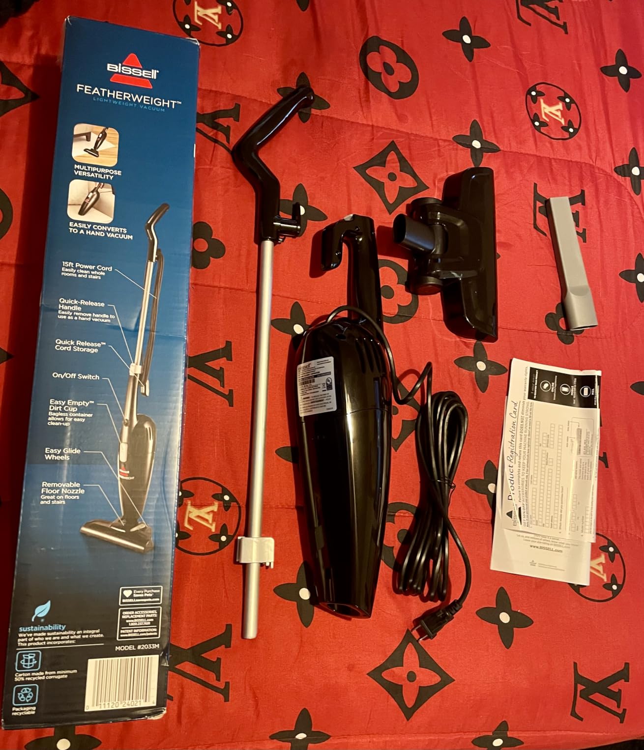 Bissell 2033M Featherweight Stick Lightweight Bagless Vacuum and Electric Broom with Crevice Tool for Hard Floors and Carpets, Black customer photo 2