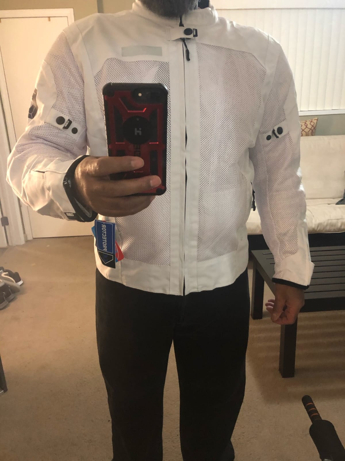 CUBER MOTORCYCLE BREATHABLE MESH JACKET MENS WITH CE ARMOR BIKERS RACING GEAR, SUMMER MOTORBIKE PROTECTIVE JACKET customer photo 1