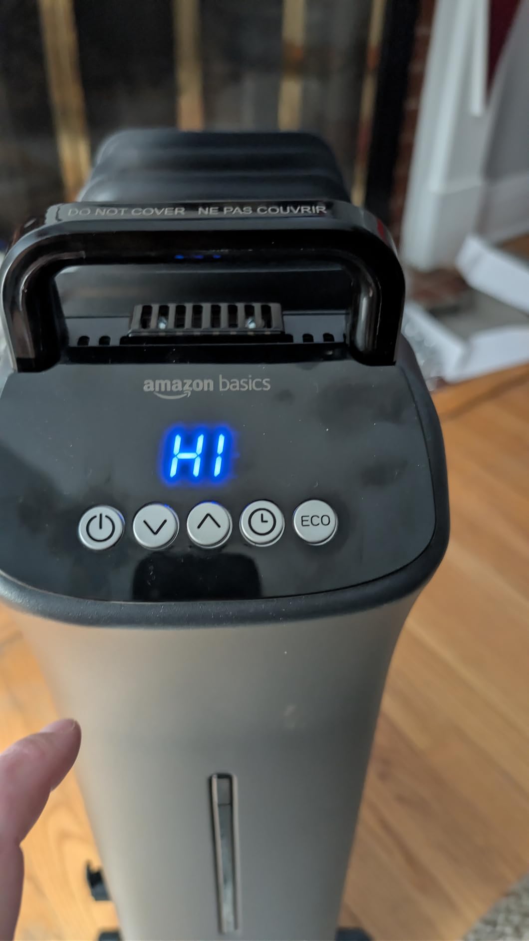 Amazon Basics Portable Oil Space Heater with Remote Control, 7 Oil-Filled Fins, Adjustable Thermostat, 3 Heat Settings, Tip-Over and Overheat Protection, ETL Safety Certificate, 1500W, Black customer photo 2