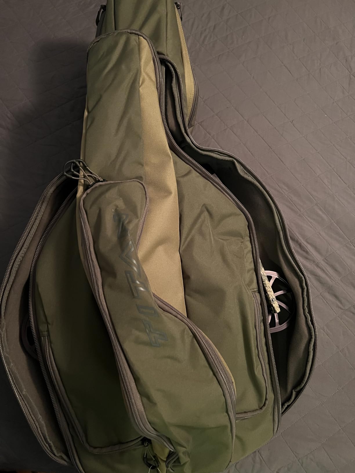 Allen Company Titan Copperhead Crossbow Case - Tricot Design - Fits 15-Inch Scoped Narrow Limb Crossbows - Pockets for Bolts, Quivers, and Other Archery Accessories - Olive/Tan - 38