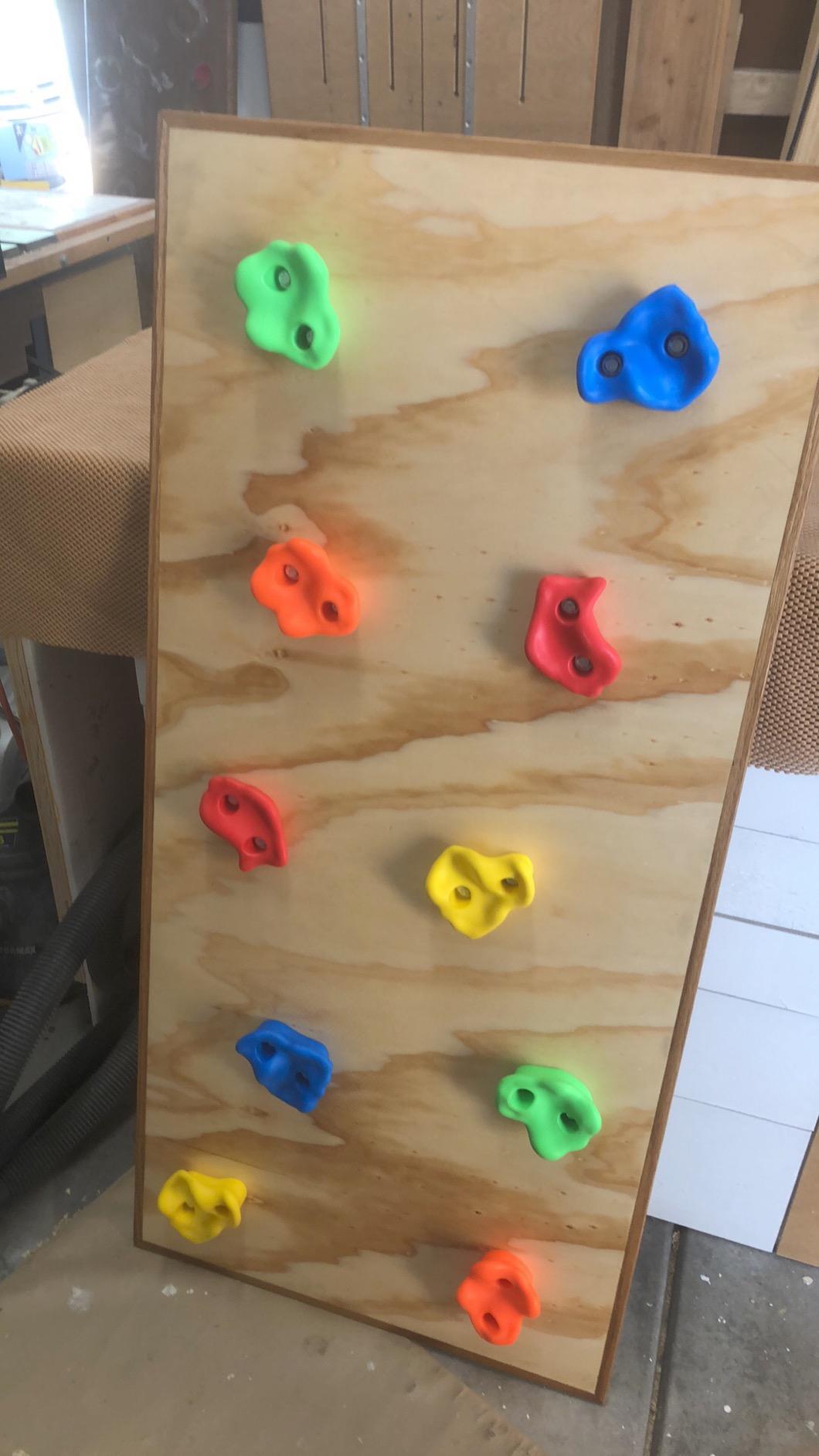 Rock Climbing Holds, Colorful Textured Wall Rocks with Hardware | Textured climbing rocks with bolts and washers for compatible wood playsets, indoor walls, backyard walls, and route setups customer photo 2