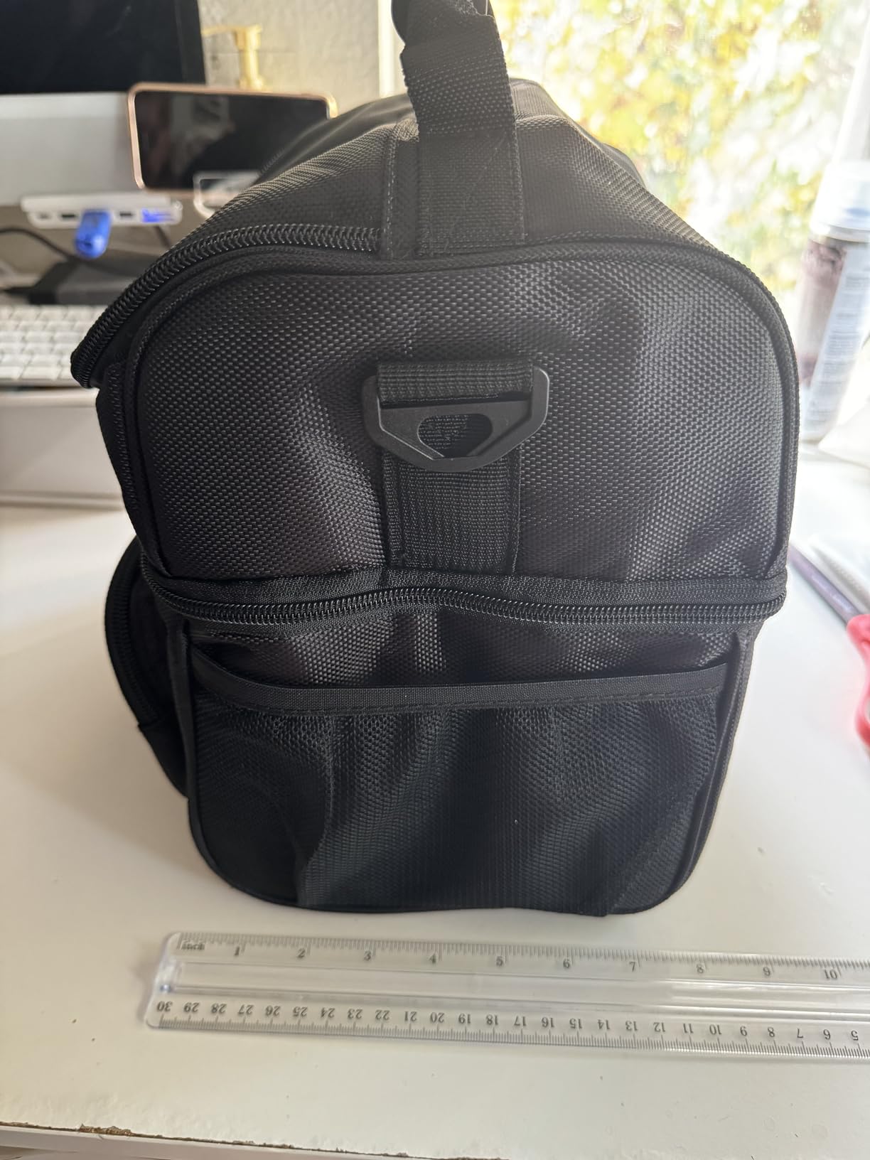 FlowFly Double Layer Cooler Insulated Lunch Bag Adult Lunch Box Large Tote Bag for Men, Women, With Adjustable Strap, Front Pocket and Dual Large Mesh Side Pockets customer photo 2