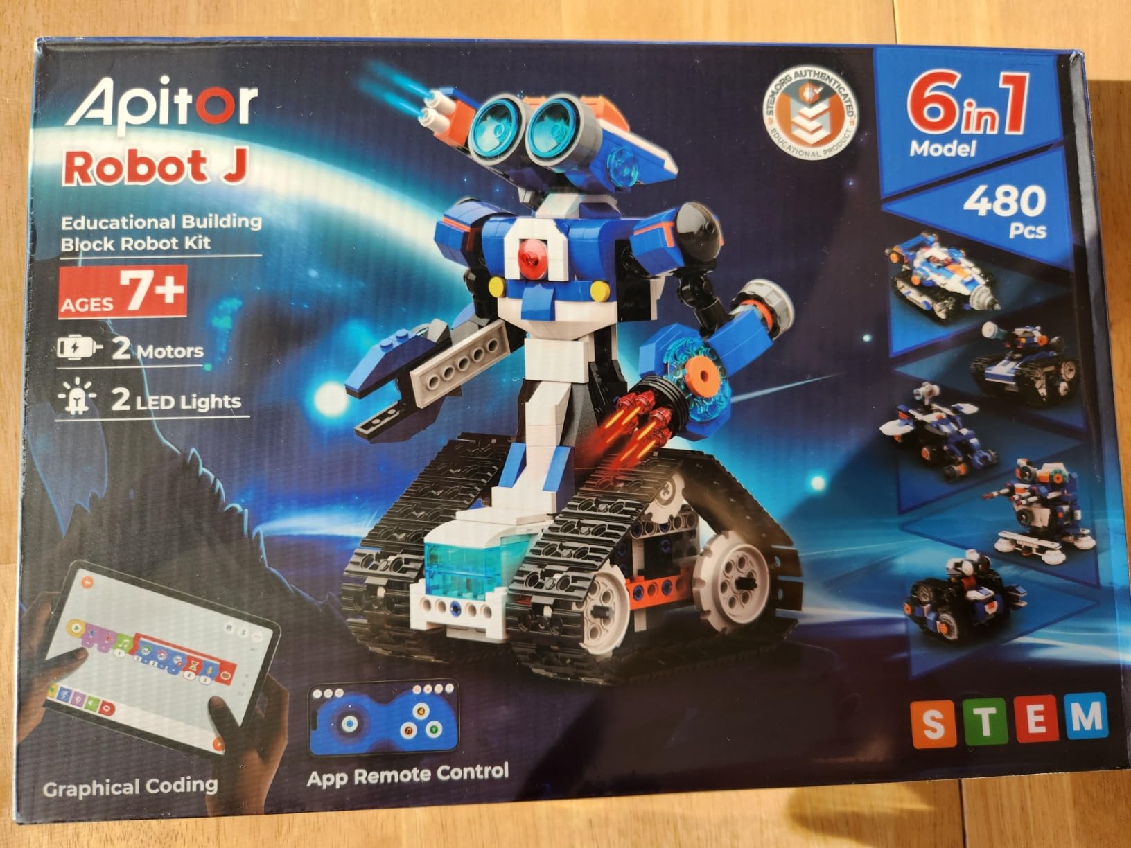 Apitor STEM Coding Robot Toy 6-in-1 Building Kit for Boys 8-12 480 Blocks | APP Remote Control Block Coding Toys, Educational Robotics Learning Educational Gifts for Boys Girls Kids Ages 7 8 9 10 11 12 customer photo 1