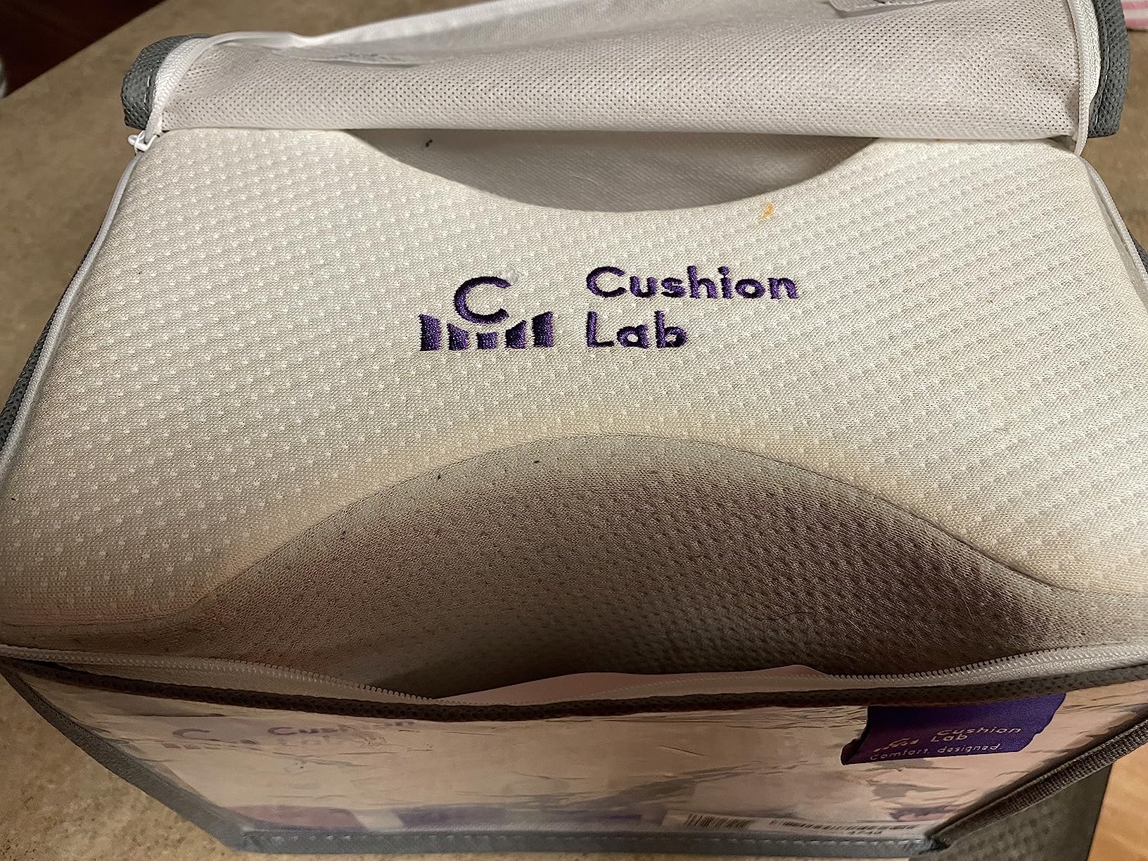 C CUSHION LAB Extra Support Orthopedic Knee Pillow for Side Sleepers - Healthy Alignment Leg Pillow for Sleeping - Hip, Pregnancy, Sciatica, & Back Pain Relief - Memory Foam Contour Wedge - Large Size customer photo 1