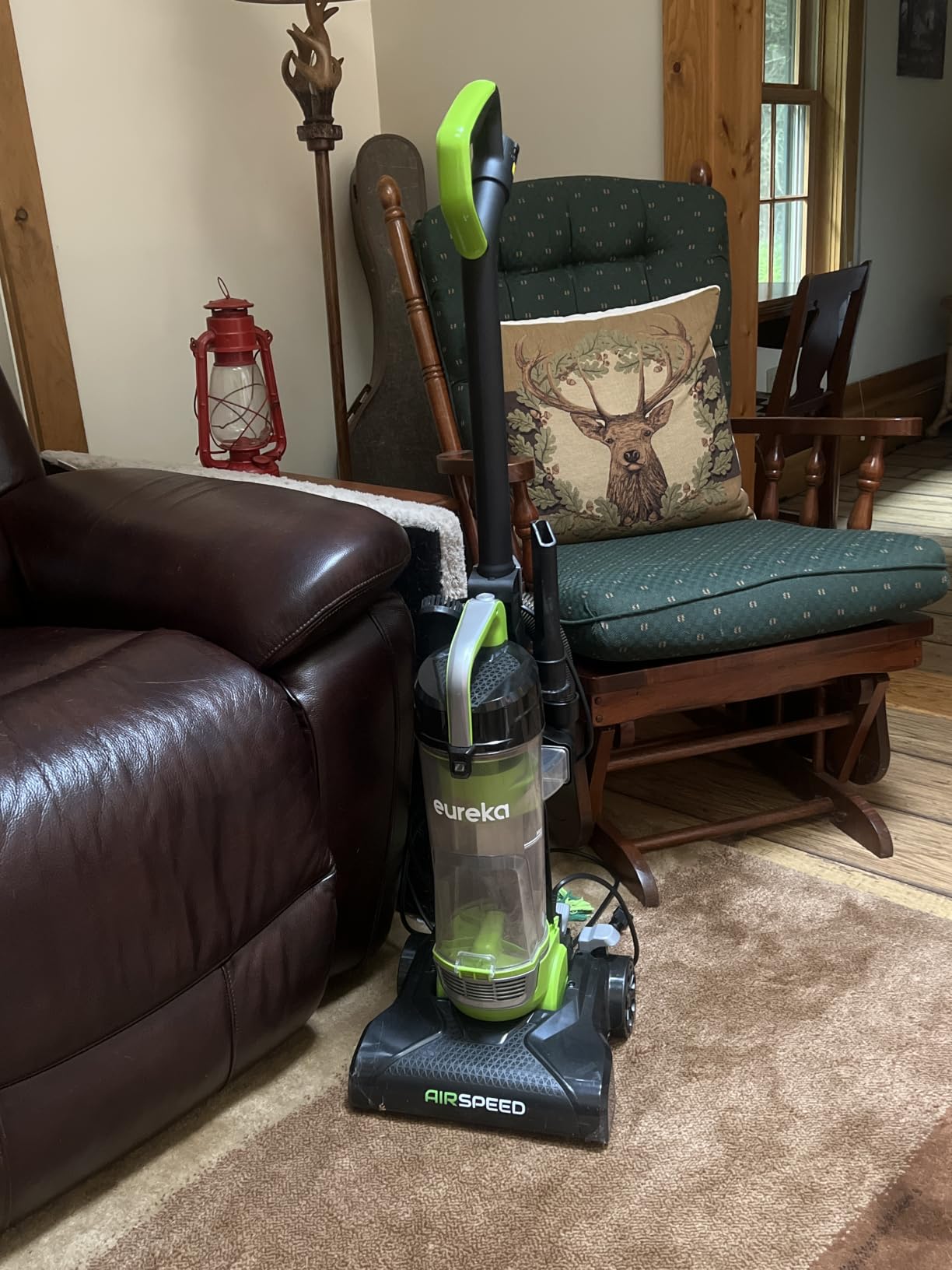 Eureka Vacuum Cleaners for Home, Airspeed Ultra-Lightweight, NEU10AE4 | Senior-Friendly 7.7 lb Pet Hair Upright Vacuum, Carpet & Hard Floor, Brush, Crevice Tool, Washable Filter, Green customer photo 2