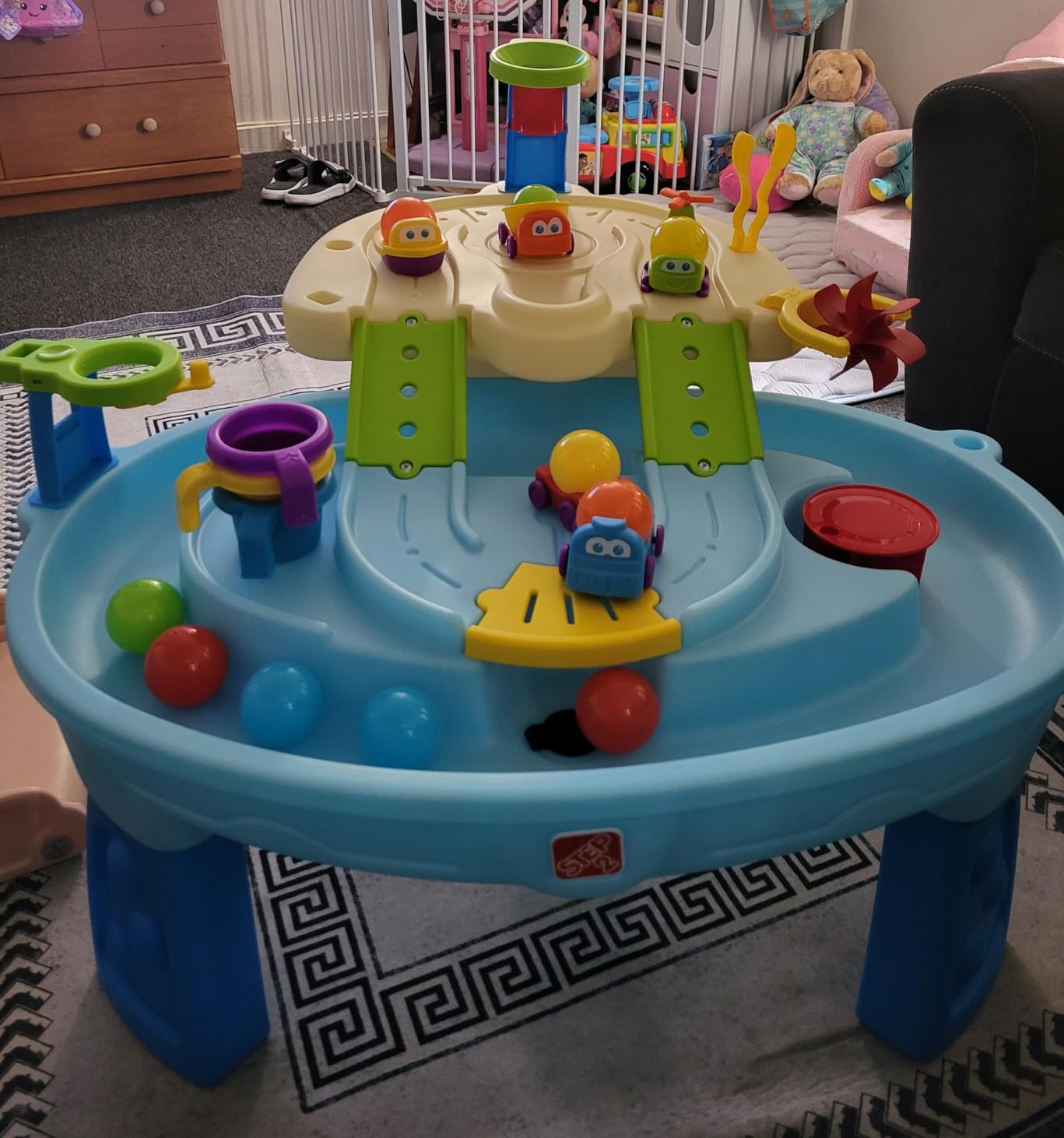 Step2 Ball Buddies Adventure Center Water Table for Kids, Indoor and Outdoor Kids Water Sensory Table Pool, Ages 1.5+ Years Old, 23 Piece Water Toy Accessories, Blue customer photo 2