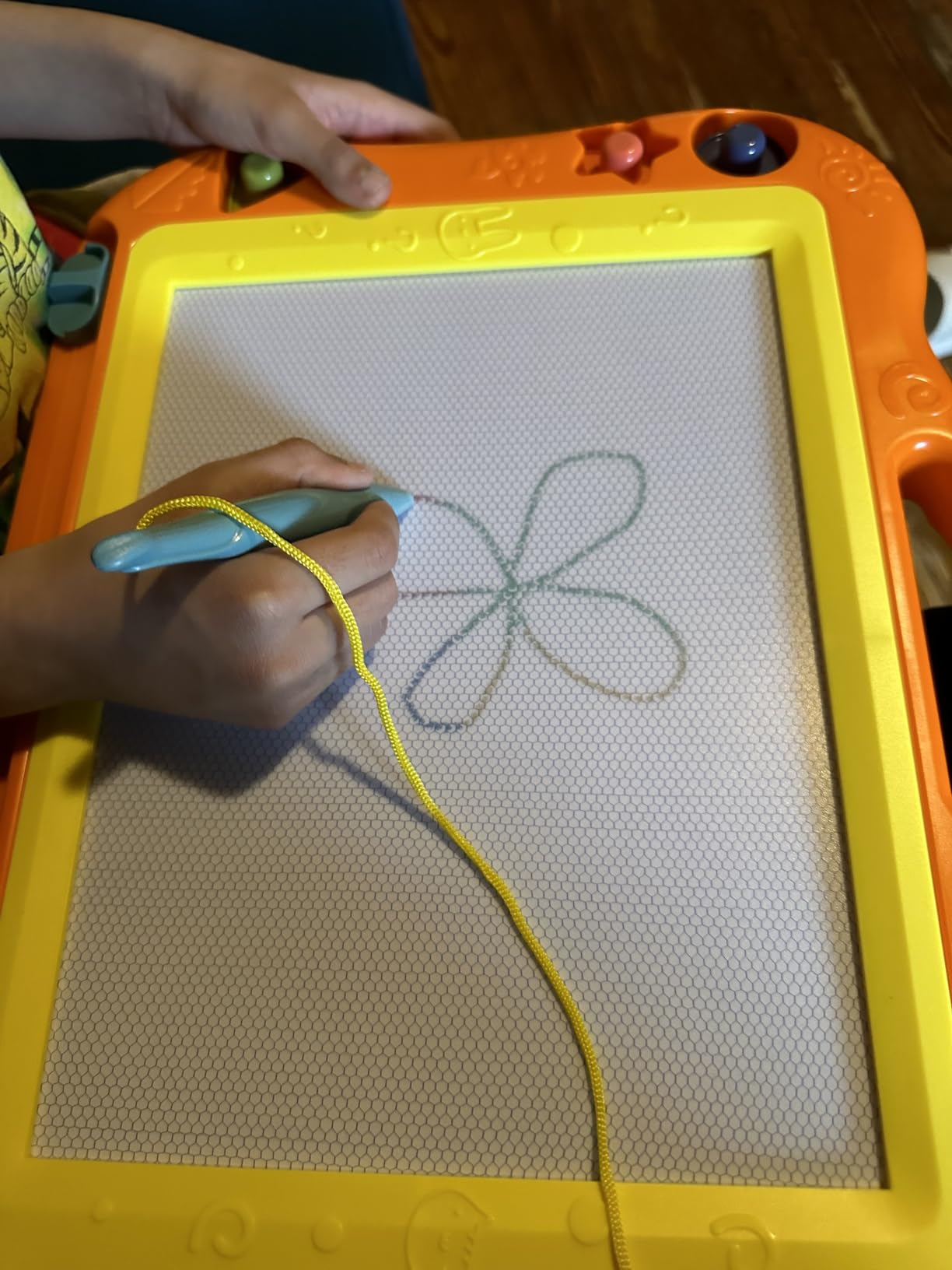 Magnetic Drawing Board Toddler Toys for Girls Boys, 15 Inch Erasable Doodle Board for Kids Colorful Etch Education Sketch Doodle Pad Toddler Toys for Age 3 4 5 6 7 Year Old Girl Boy | Large 15-inch Drawing Area Colorful Doodle Board, Easy Erase Slider, Reusable Screen-free Creative Learning Toy for Toddlers customer photo 1