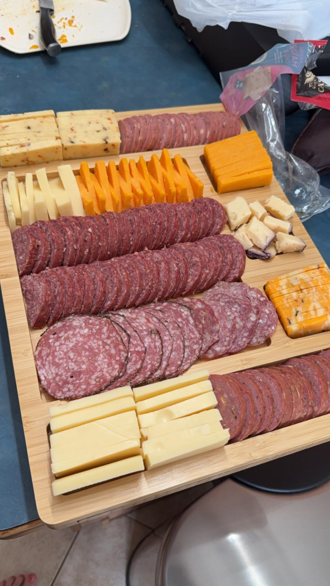 SMIRLY Bamboo Charcuterie Board Set with Cheese Knives, Serving Accessories | Housewarming and Wedding Gift with Hidden Storage, Ideal for Movie Nights, Family Gatherings and Entertaining Guests customer photo 2