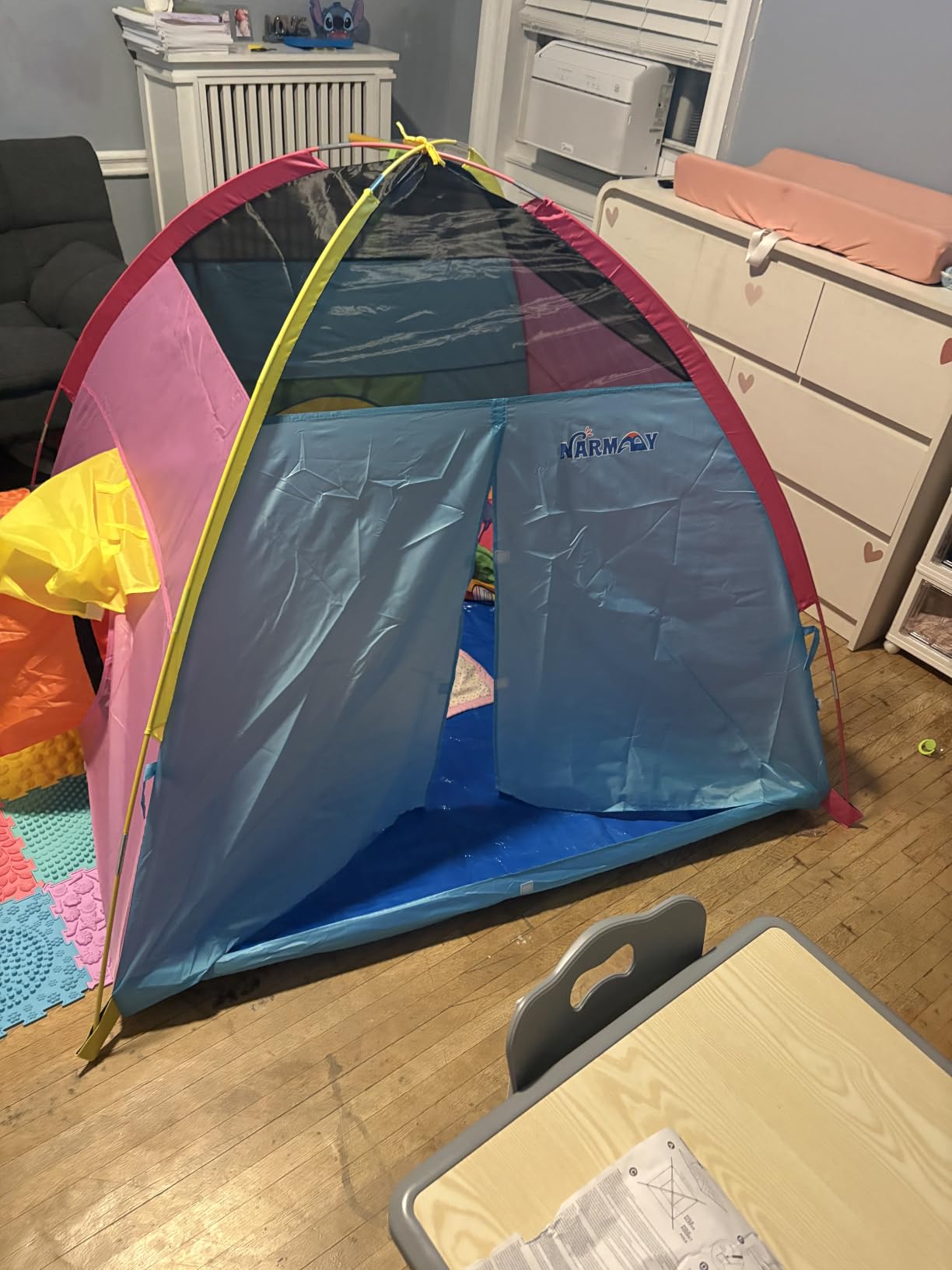 NARMAY Play Tent Easy Fun Dome Tent for Kids Indoor/Outdoor Fun - 60 x 60 x 44 inch customer photo 1