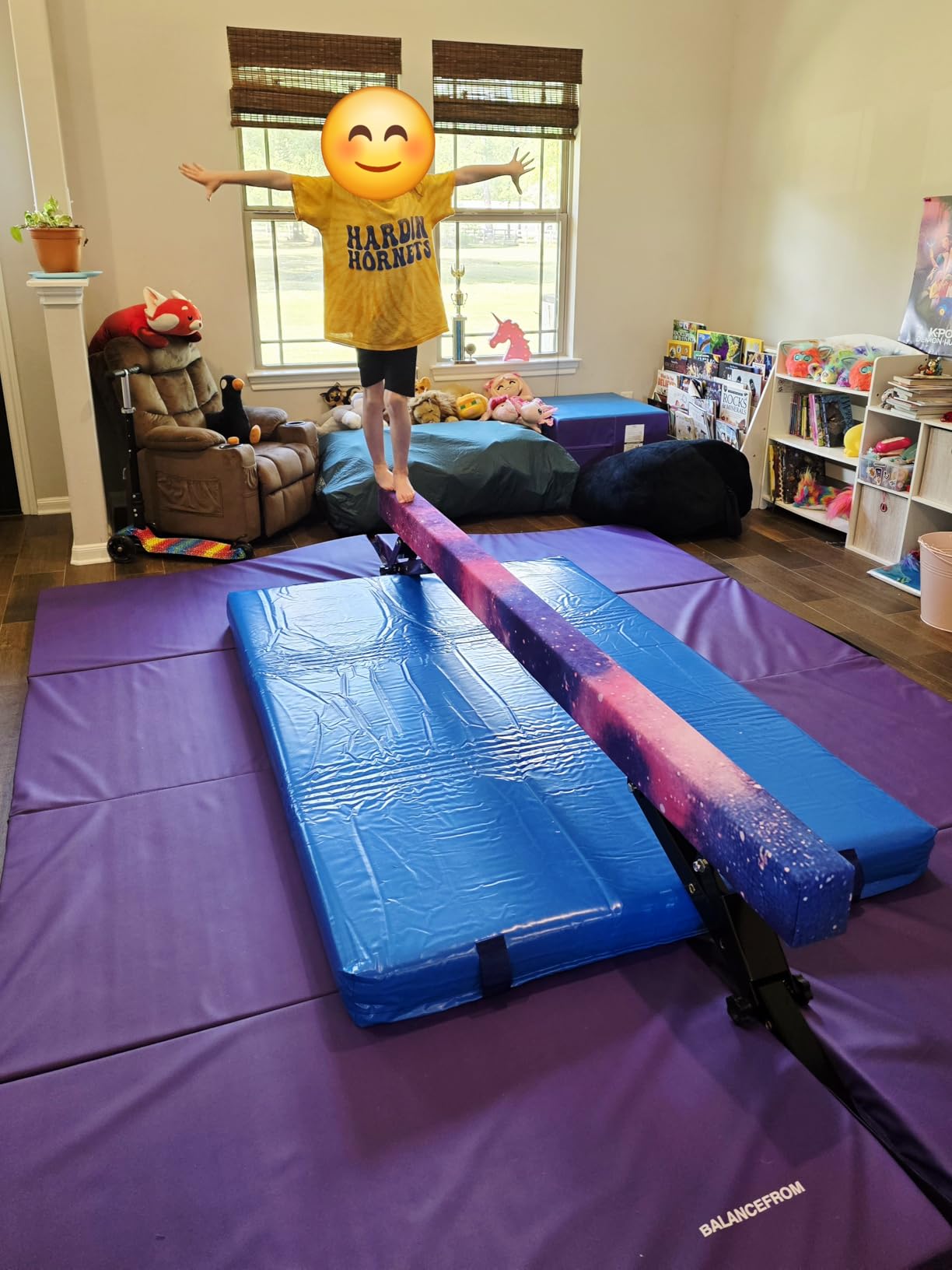 Marfual Adjustable Gymnastic Balance Beam for Kids of All Gymnastic Levels - 8 Ft Beam, Adjustable Height, Gymnastic Training Beam For Teenager, Gymnastic Equipment For Athlete Home And Gym Club Use customer photo 2