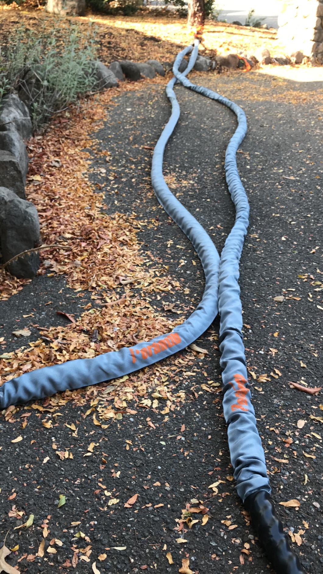 Perantlb Poly Battle Rope with Cloth Sleeve -1.25/1.5/2 Inch Diameter 30' 40' 50' Lengths -Gym Muscle Toning Metabolic Workout Fitness, Battle Ropes for Home Gym customer photo 1