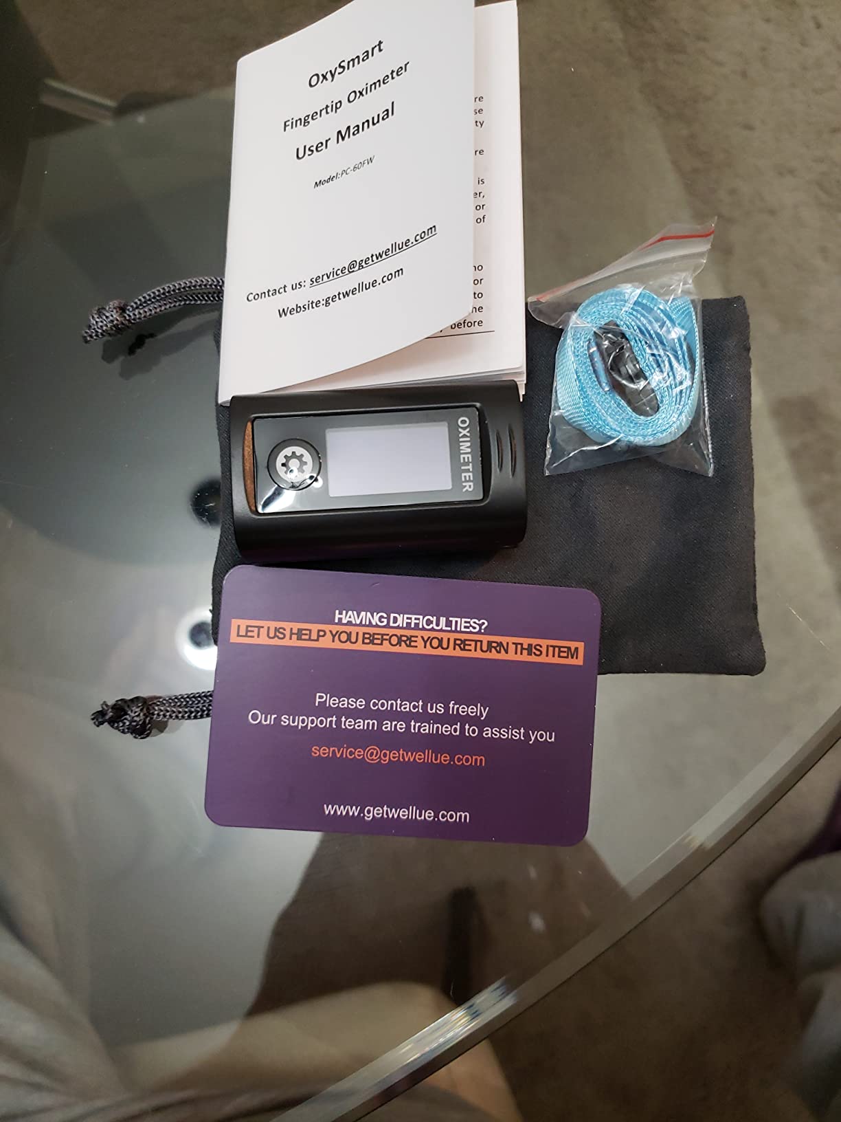 Wellue Bluetooth Pulse Oximeter Fingertip, Blood Oxygen Saturation Monitor with Free APP, Batteries, Carry Bag & Lanyard customer photo 1