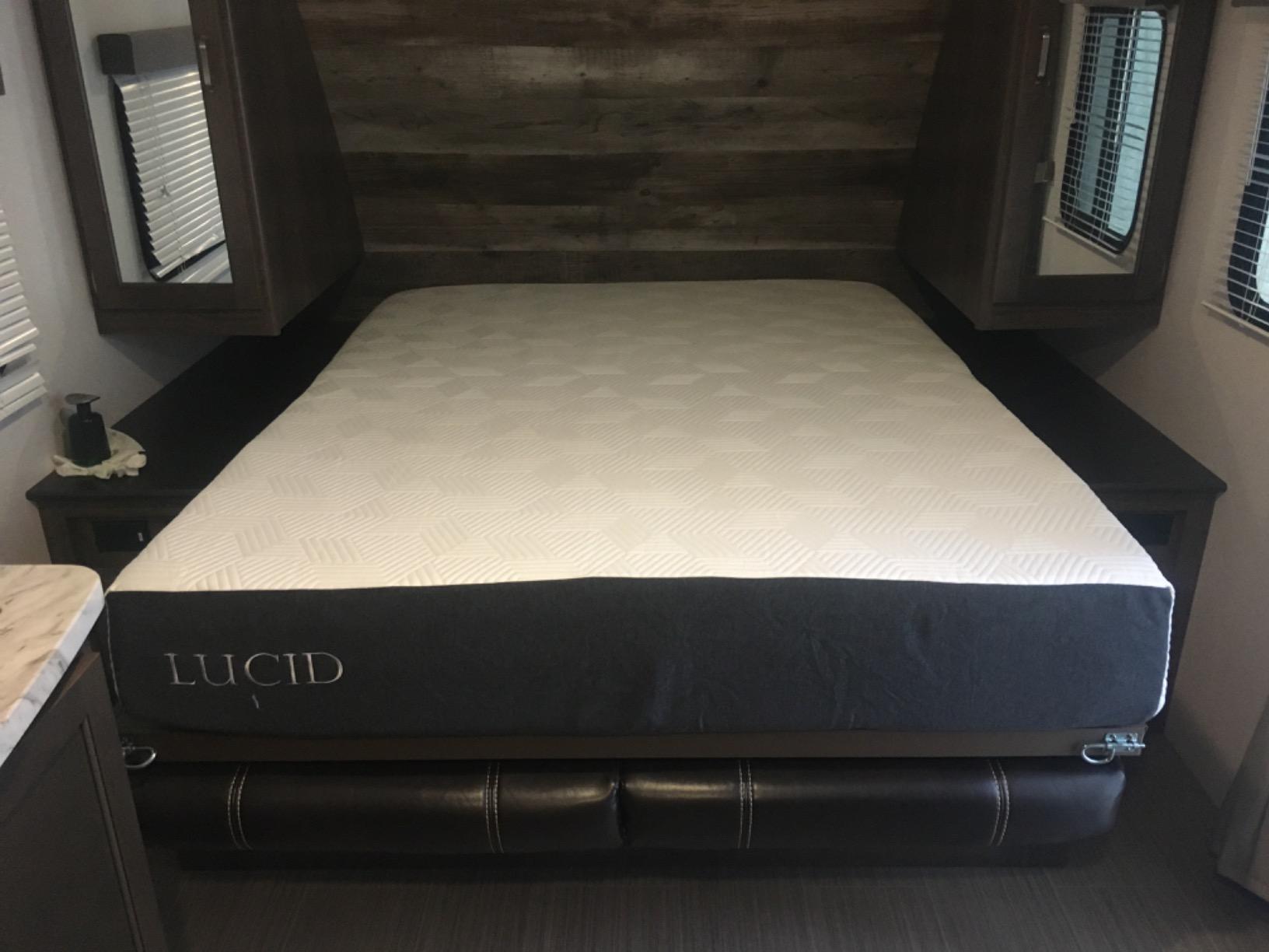 Lucid 10 Inch Memory Foam Mattress - Medium Feel - Infused with Refreshing Bamboo Charcoal and Cooling Gel - Bed in a Box - Temperature Regulating - Short Queen Size - RV or Camper Van Size customer photo 1