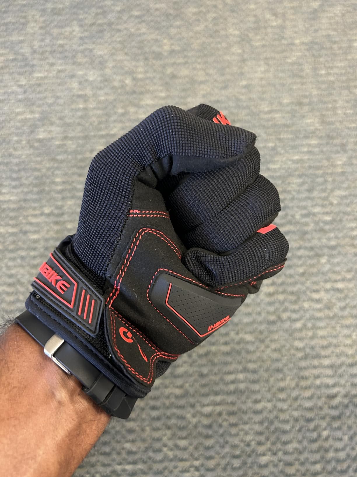 INBIKE Breathable Mesh Motorcycle Gloves Touchscreen with TPR Palm Pad Hard Knuckles customer photo 1