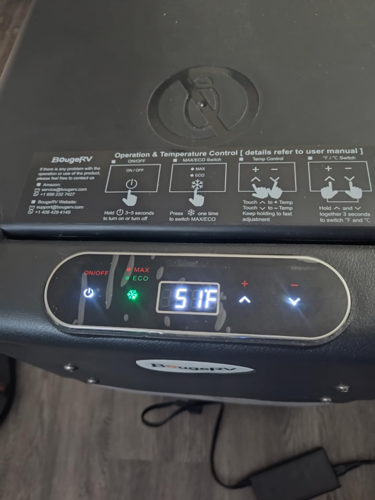 BougeRV 12V Refrigerator 53 Quart, Electric Car Cooler with MAX/ECO Mode | 12/24V DC, 45dB Quiet, -4~50°F, 3-level Battery Protection for Truck, RV, Camping, Use as freezer or refrigerator customer photo 2