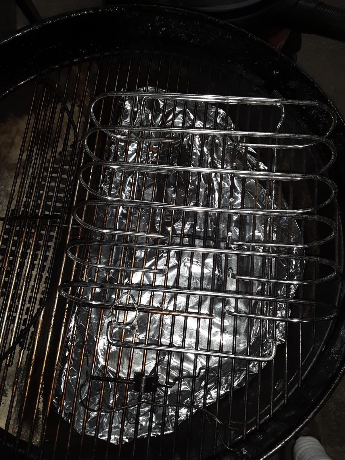 Rib Rack Stainless Steel - 6-Rib Capacity with Integrated Temperature Probe Holder, Food-Safe Non-Magnetic Stainless Steel customer photo 1