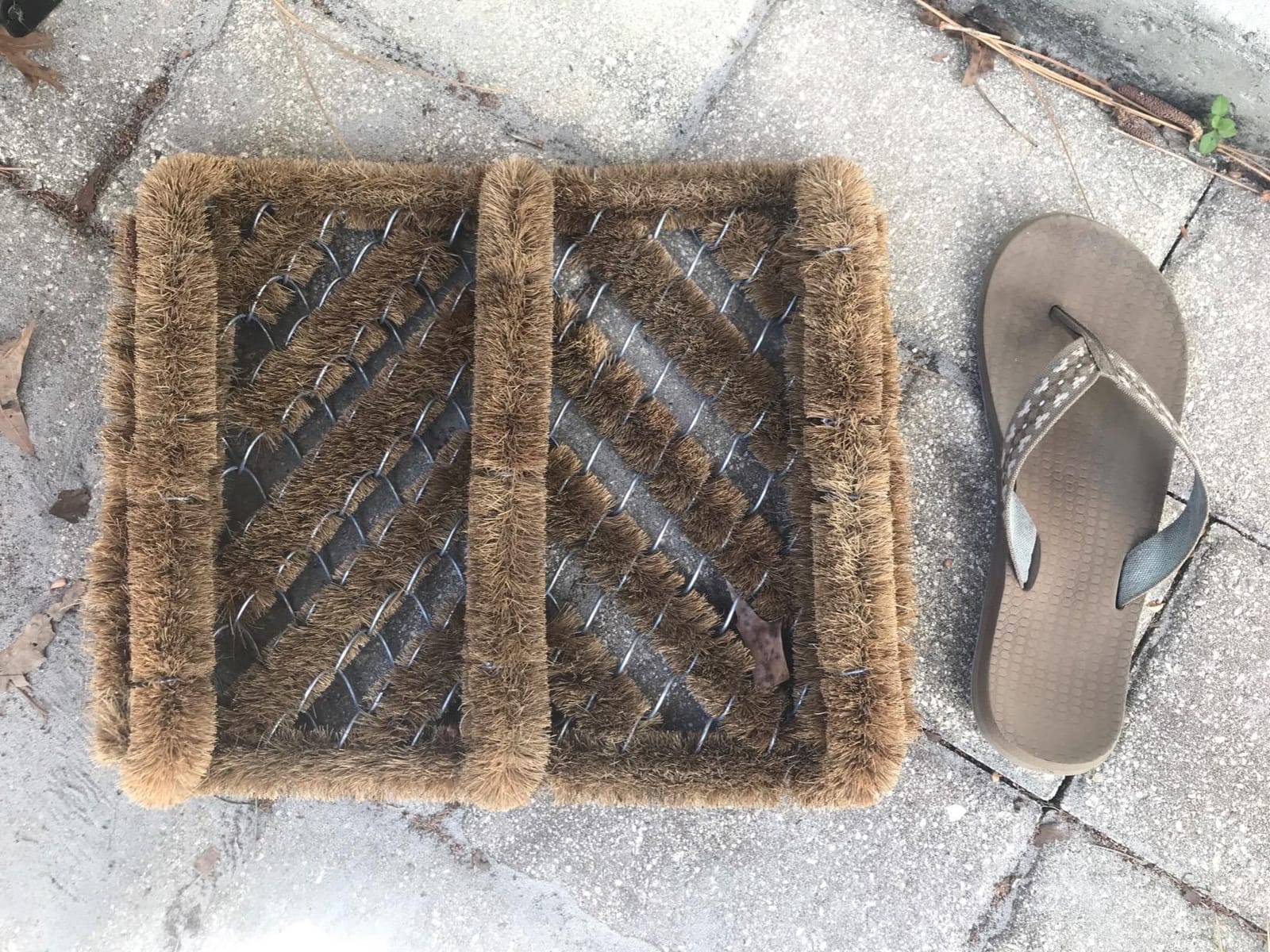 NINAMAR Natural Coir Boot Scraper Door Mat - 13 x 12 inch - 2 Pack customer photo 2