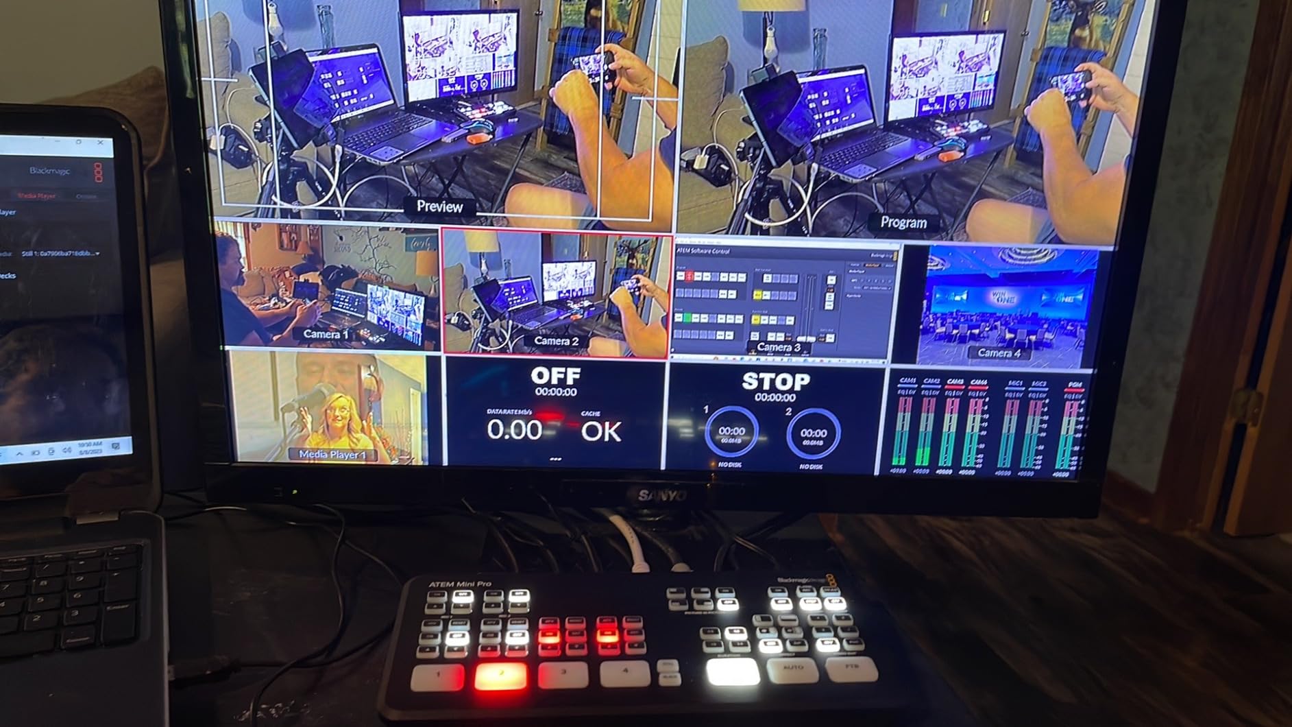 Blackmagic Design ATEM Mini Pro HDMI Live Stream Switcher | 4-input HDMI live production switcher with built-in streaming, recording, and multiview (SWATEMMINIBPR) customer photo 1