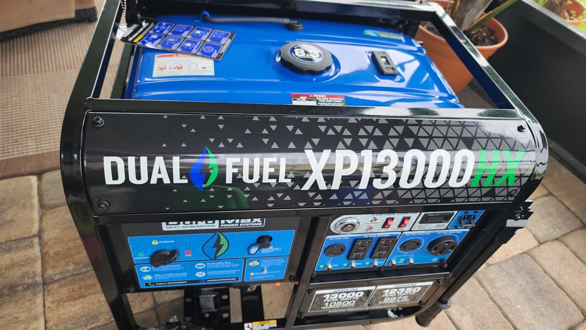 DuroMax XP13000HX 13,000-Watt Dual Fuel Portable Generator - Gas & Propane, Electric Start, Whole Home Power Backup, Transfer Switch Ready, RV & Emergency Ready customer photo 2