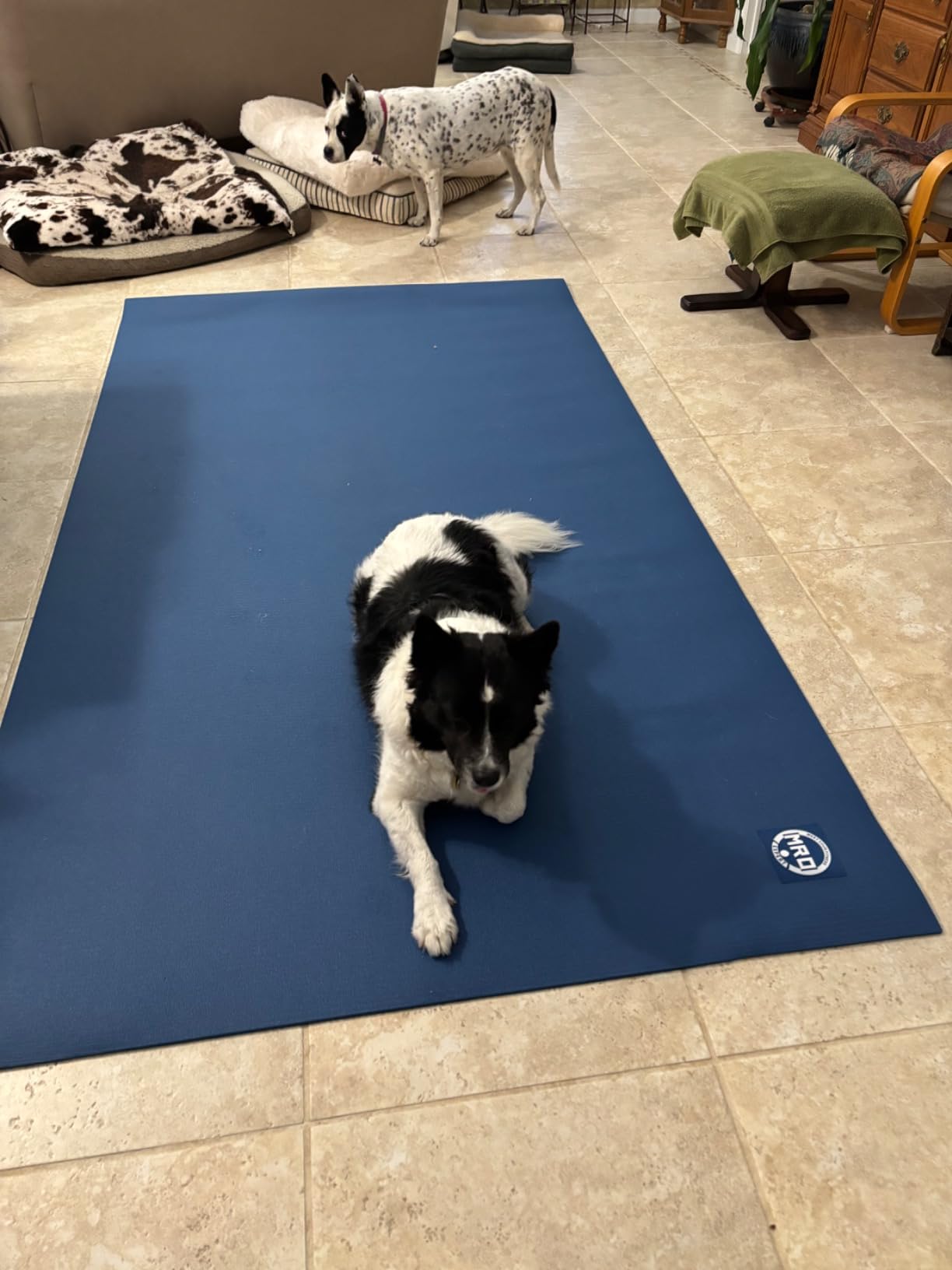 MRO Extra Large Exercise Mat For Home Gym, 8'x4.5'/7'x4.5'/6'x4.5'(7mm) Workout Mats for Gym Flooring, Non-Slip, Extra Thick Durable Cardio Mat, Ideal for Plyo, Weights, MMA, Jump Rope -Shoe Friendly customer photo 2
