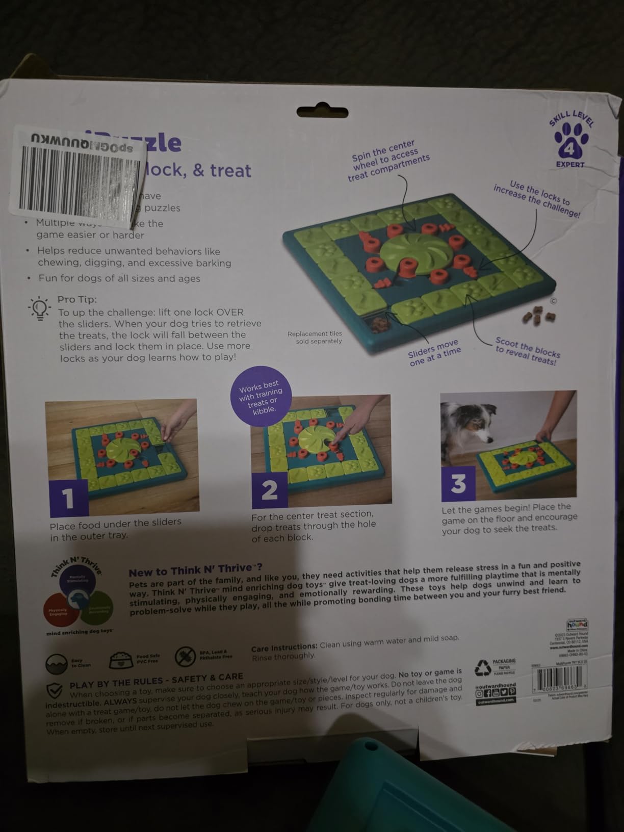 Outward Hound Nina Ottosson MultiPuzzle Dog Toy Treat Puzzle, 15