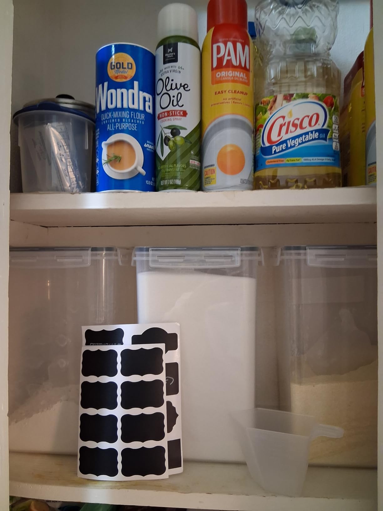 Vtopmart 5.2L Flour Sugar Storage Containers, 4 PCS, Black | For Bulk Flour and Sugar Storage, Airtight Seal, Multiple Sizes, BPA Free, Food Grade Material, Dishwasher Safe (Not Lids) customer photo 1