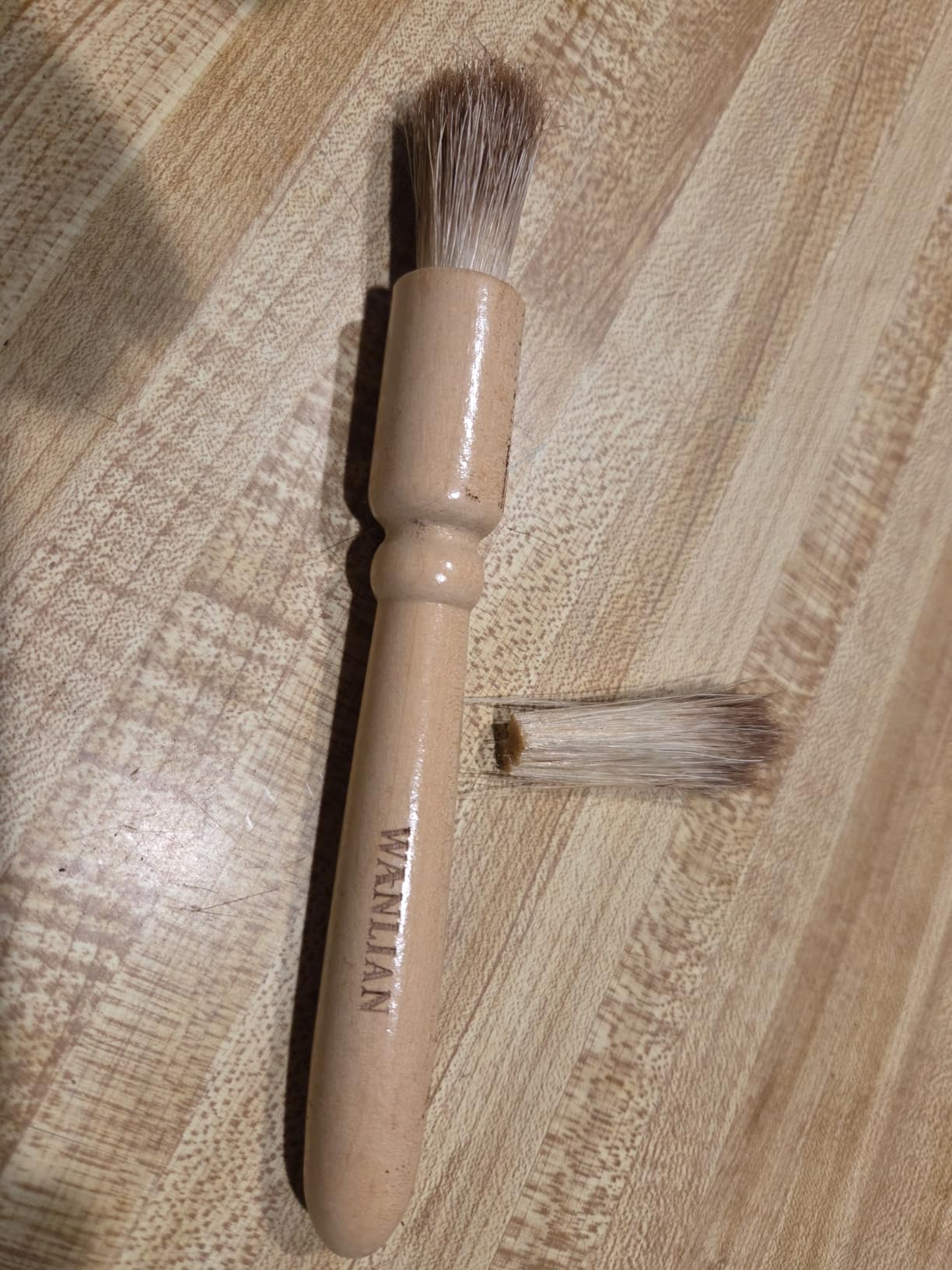 2 Pack Coffee Grinder Cleaning Brush, Heavy Wood Handle & Natural Bristles Wood Dusting Espresso Brush and Nylon Espresso Machine Brush customer photo 2